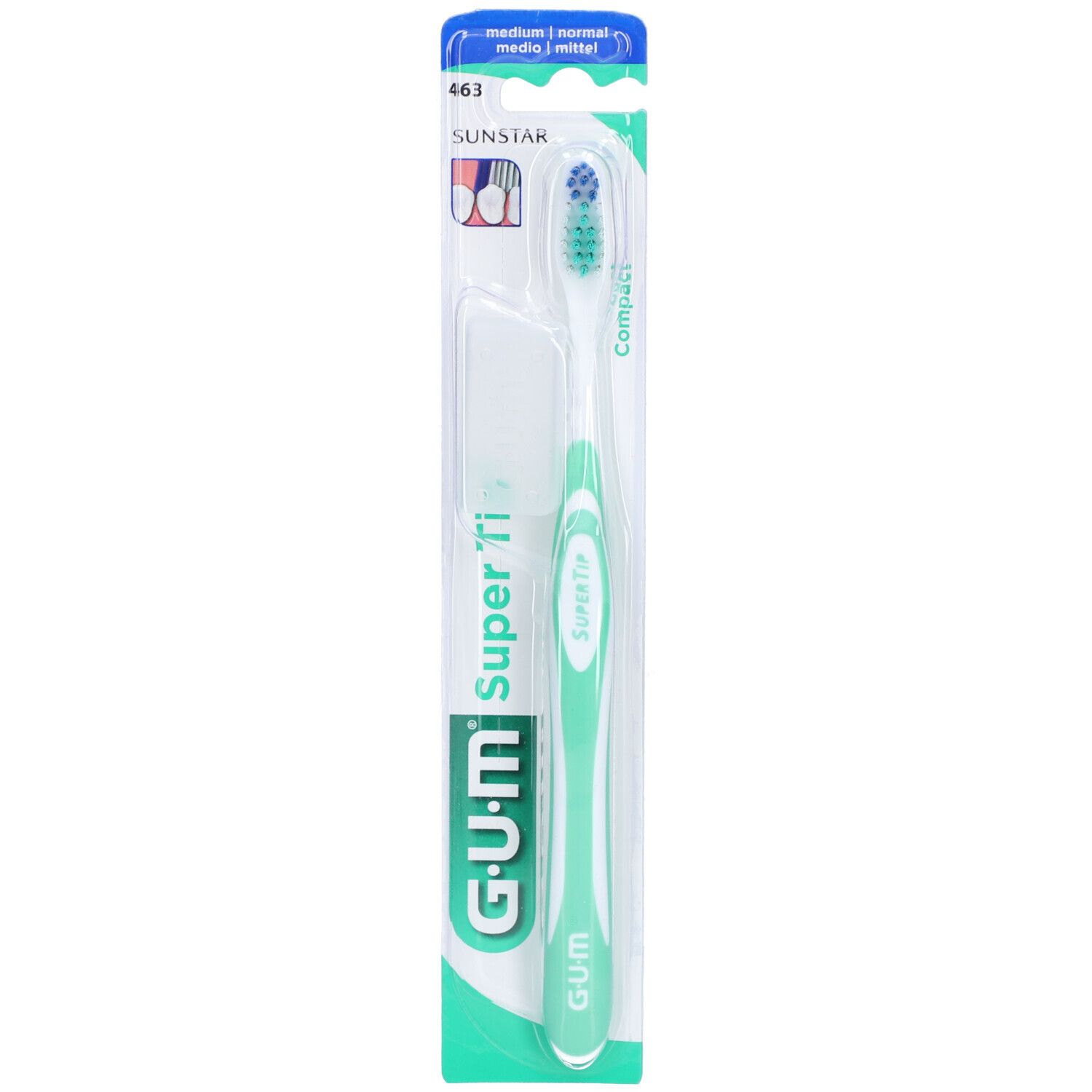 GUM® SuperTip® Compact Brosse à dents Medium 463