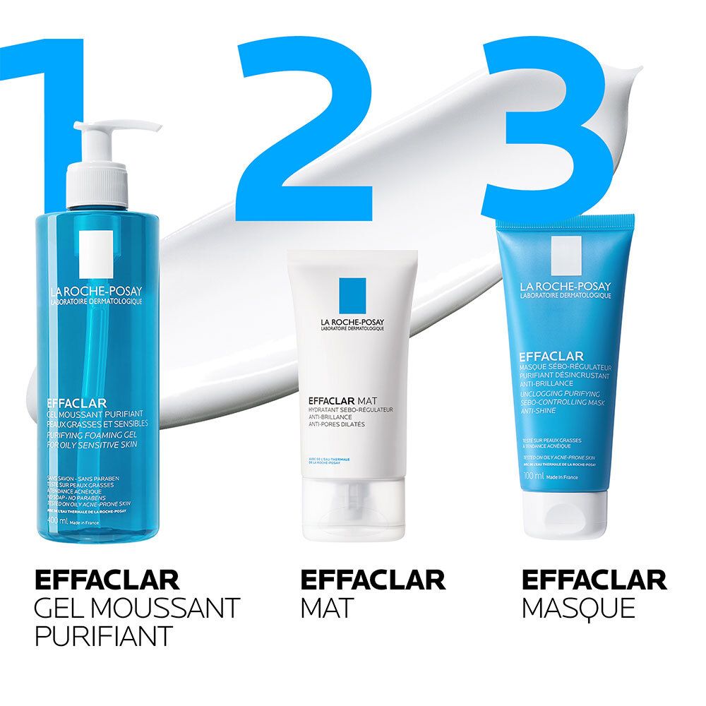 Effaclar Mat Soin hydratant sébo-régulateur + Mini gel moussant offert