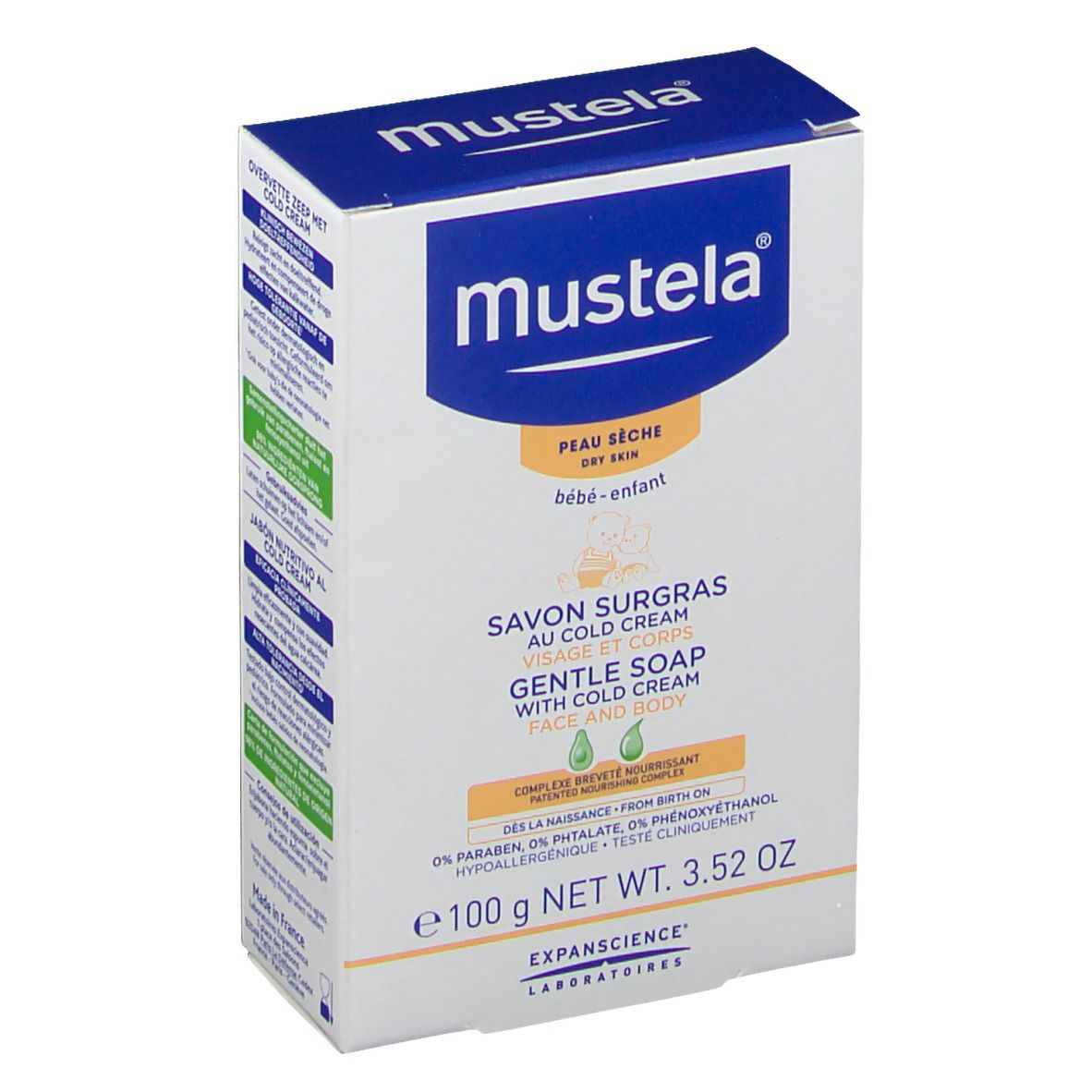 Mustela Bébé Savon Surgras au Cold Cream, 100 g