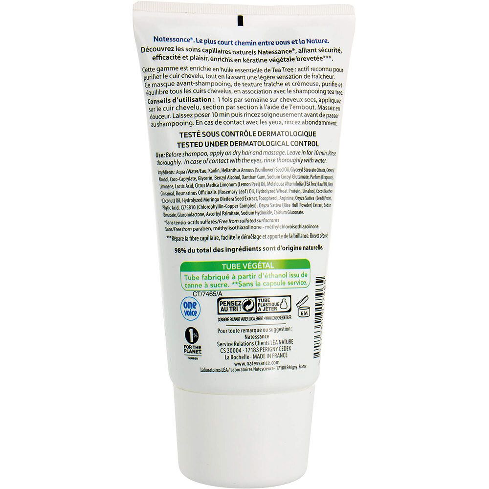 Natessance Masque Purifiant Avant-Shampoing Tea Tree