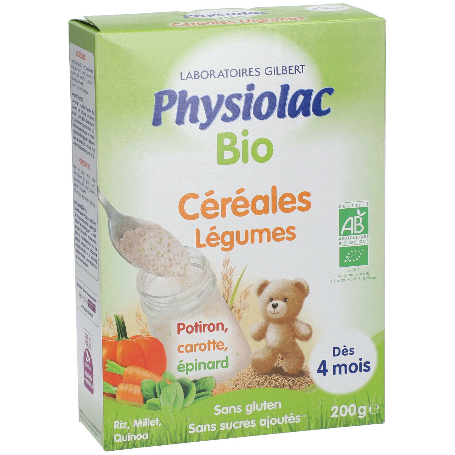 Physiolac Bio Céréales Légumes Dès 6 mois