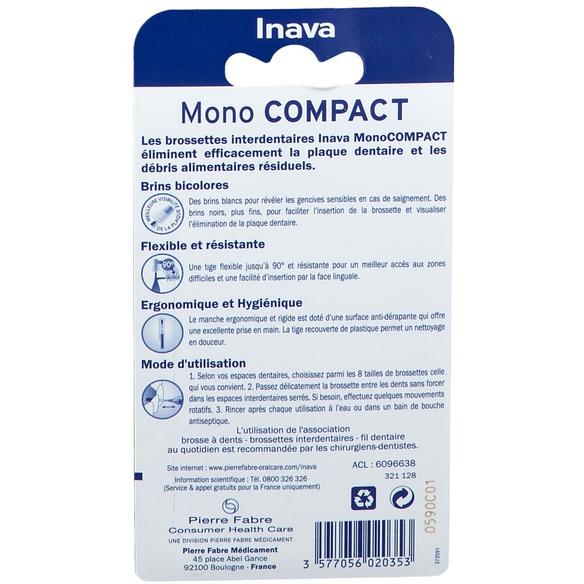 Inava Mono COMPACT Brossettes interdentaires L 1,5 mm 4 pc(s) - Redcare  Pharmacie