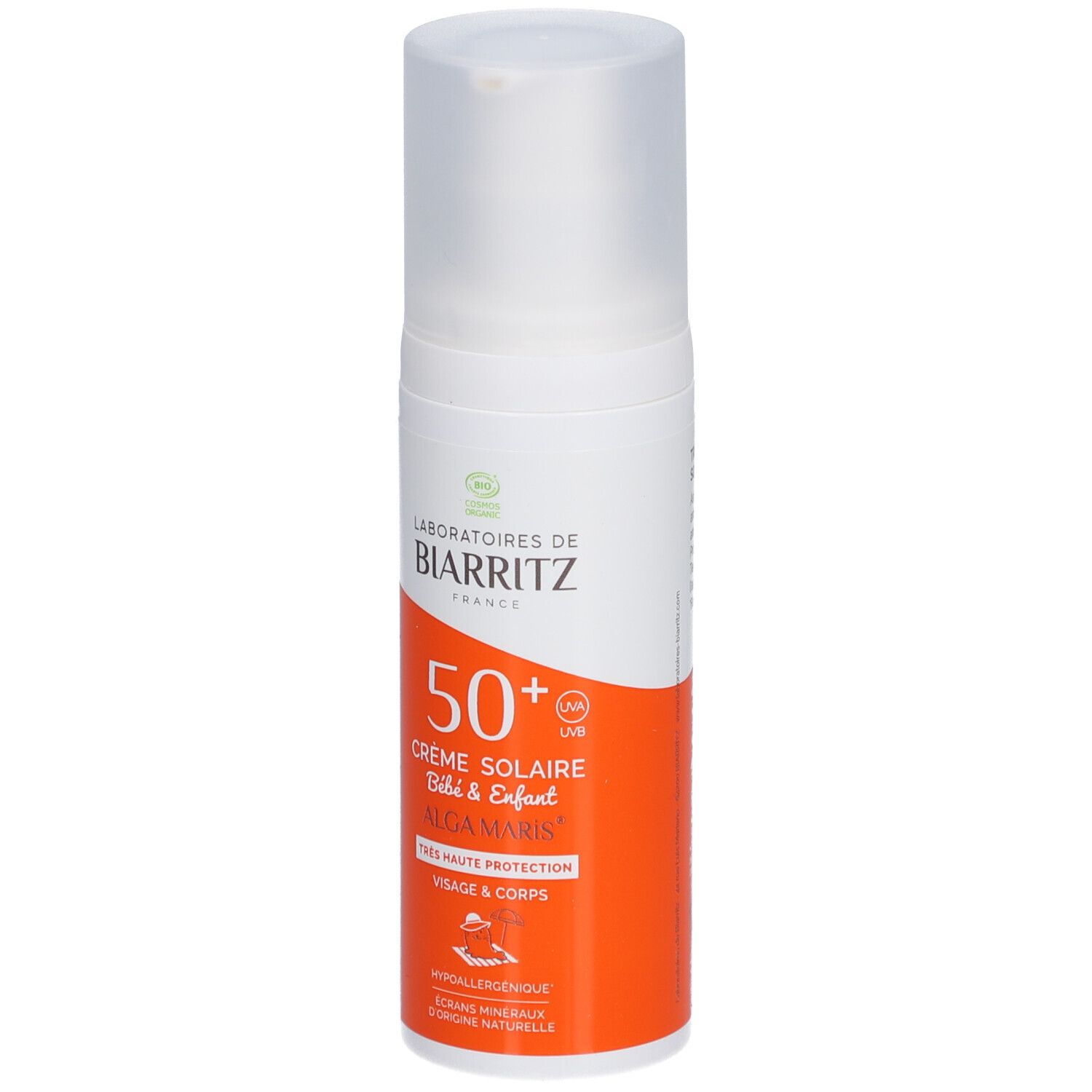 Laboratoires de BIARRITZ CREME SOLAIRE SPF50+ CERTIFIÉ BIO
