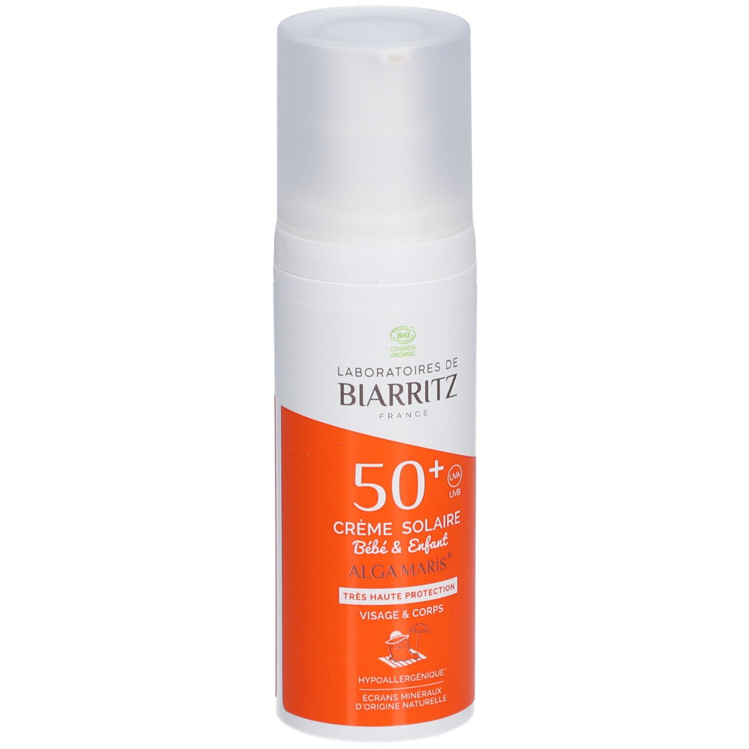 Laboratoires de BIARRITZ CREME SOLAIRE SPF50+ CERTIFIÉ BIO
