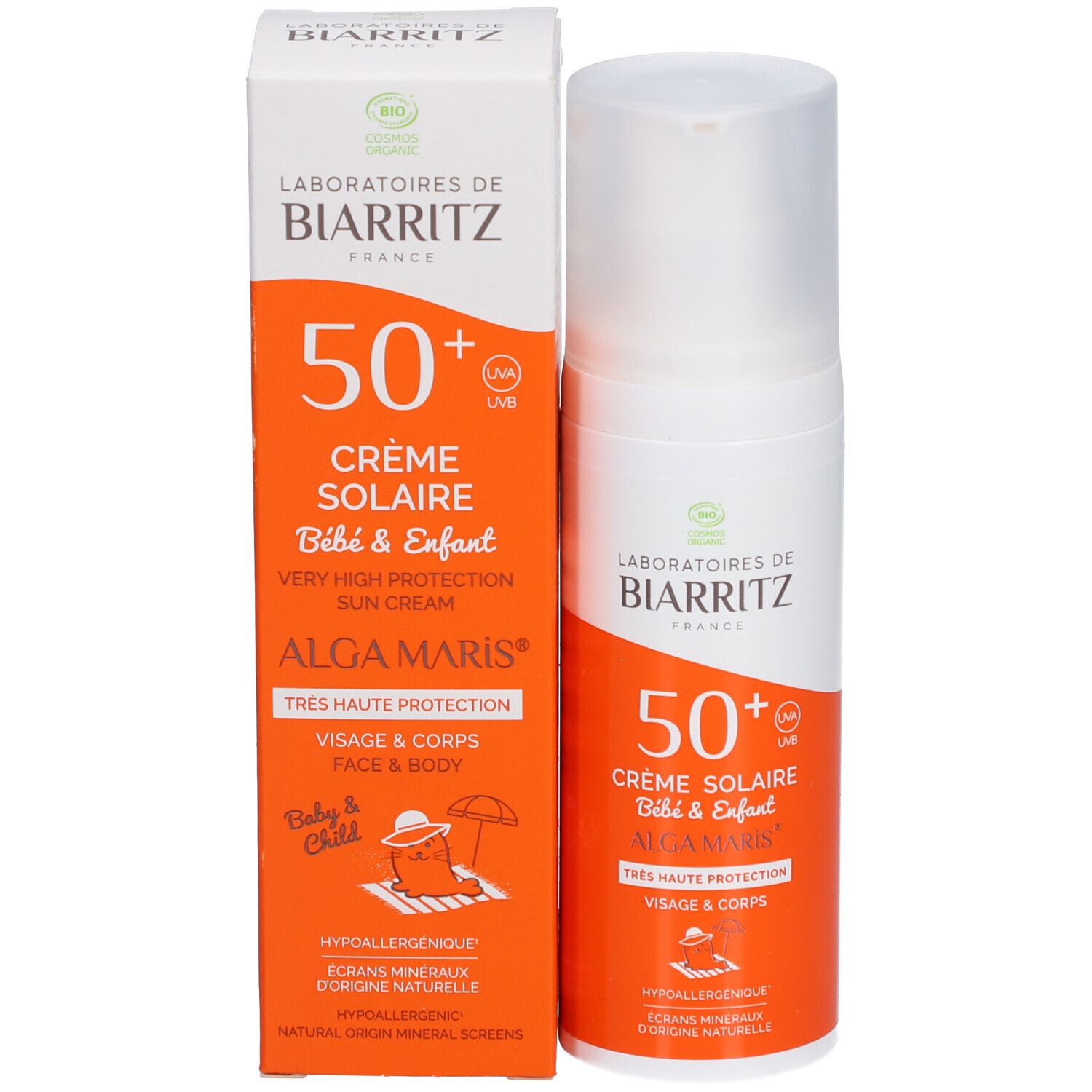 Laboratoires de BIARRITZ CREME SOLAIRE SPF50+ CERTIFIÉ BIO