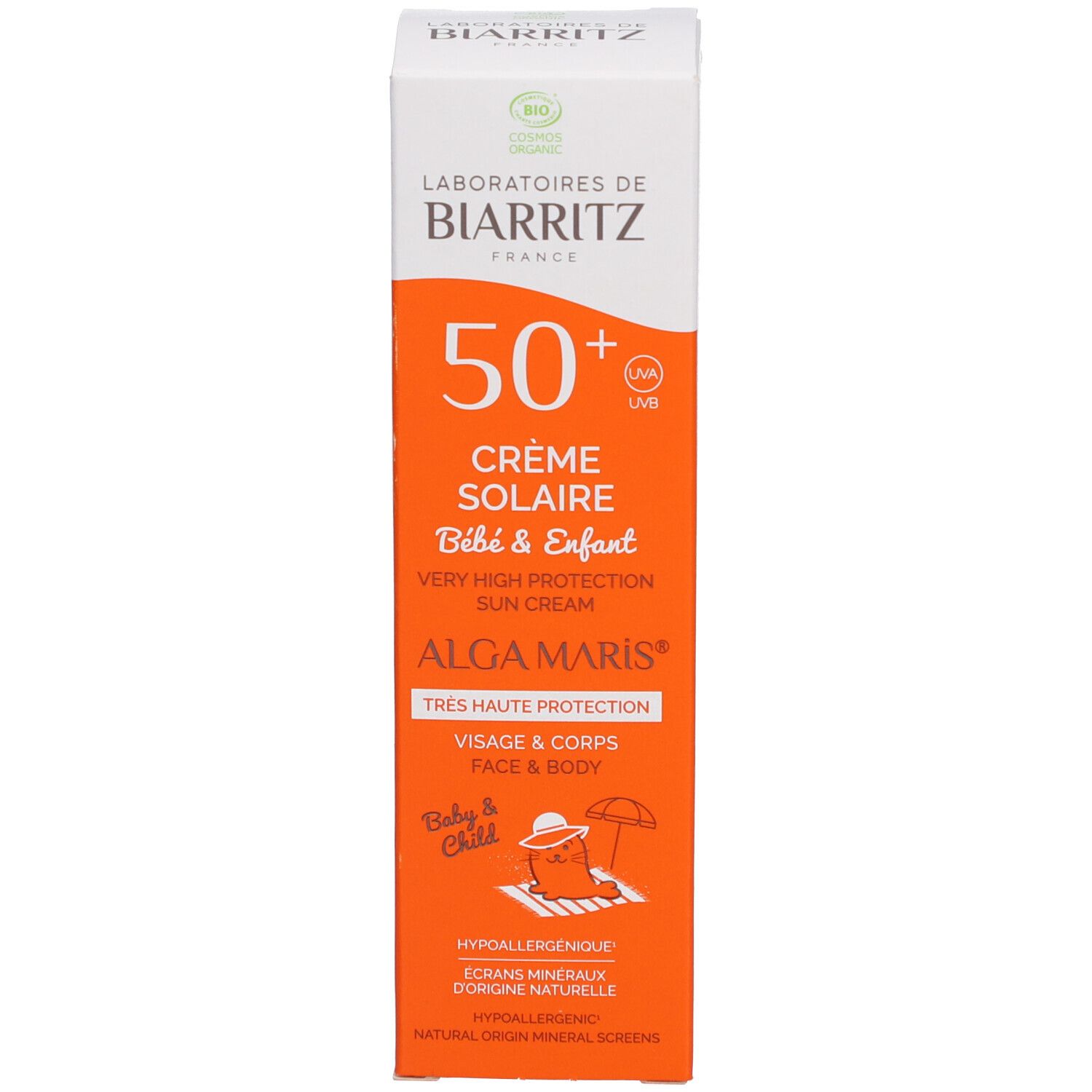 Laboratoires de BIARRITZ CREME SOLAIRE SPF50+ CERTIFIÉ BIO