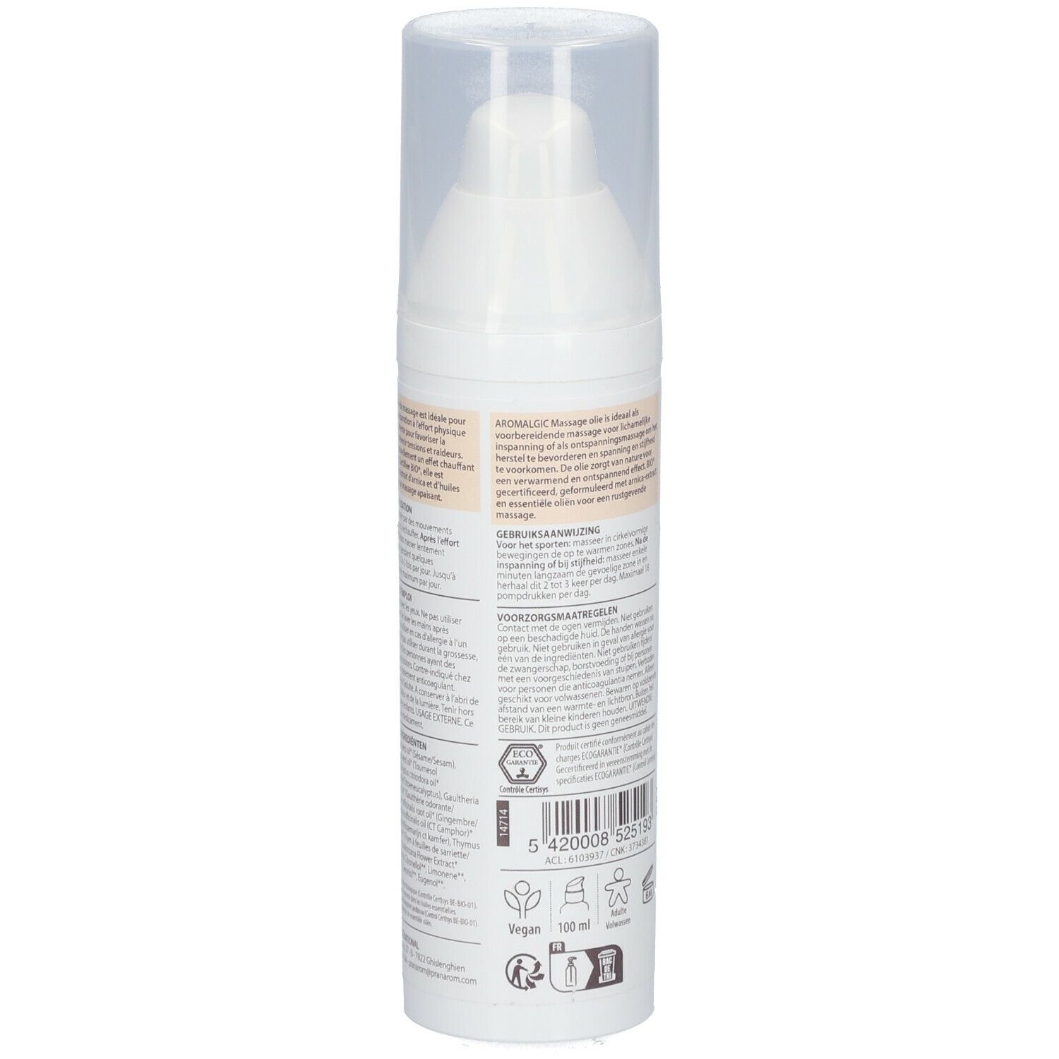 Pranarôm AROMALGIC Huile de Massage Articulations Souples