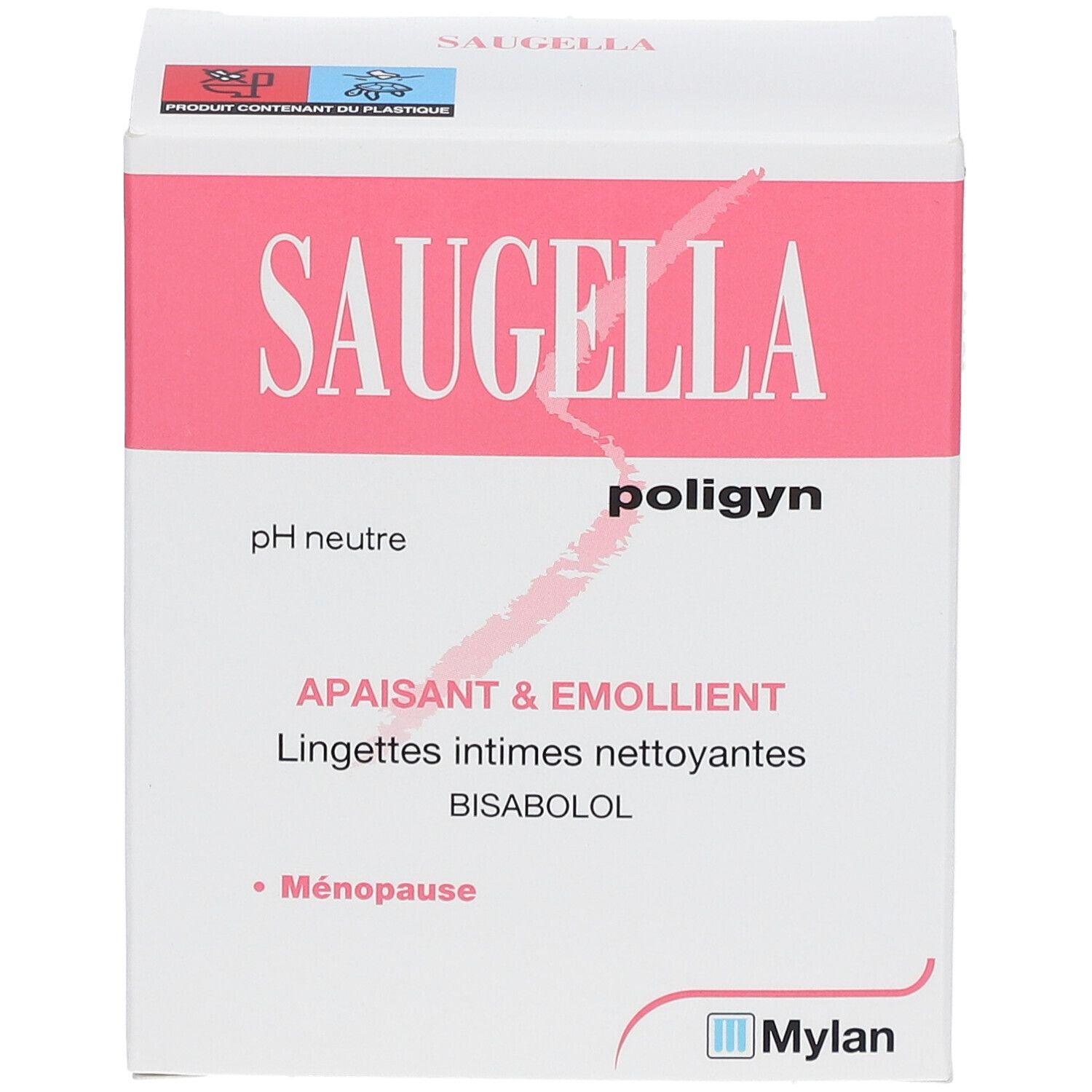 Saugella - Poligyn - Lingette Intime Nettoyante - 10 unités