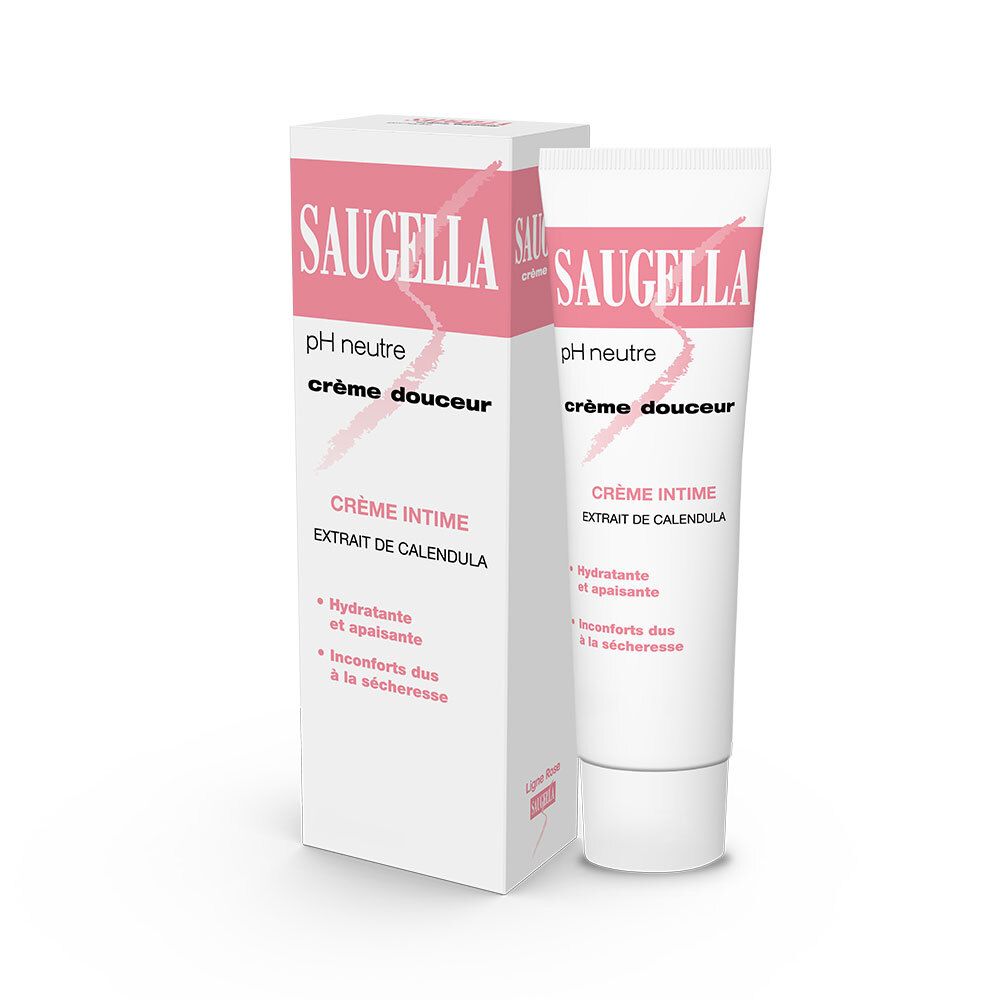 Saugella - Crème Douceur - Crème hydratante Intime pour les femmes - Apaise les démangeaisons et les sensations de brûlures - Maintient une flore intime hydratée et équilibrée - Tube 30 ml