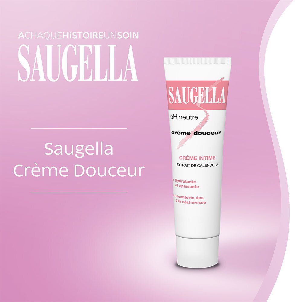 Saugella - Crème Douceur - Crème hydratante Intime pour les femmes - Apaise les démangeaisons et les sensations de brûlures - Maintient une flore intime hydratée et équilibrée - Tube 30 ml