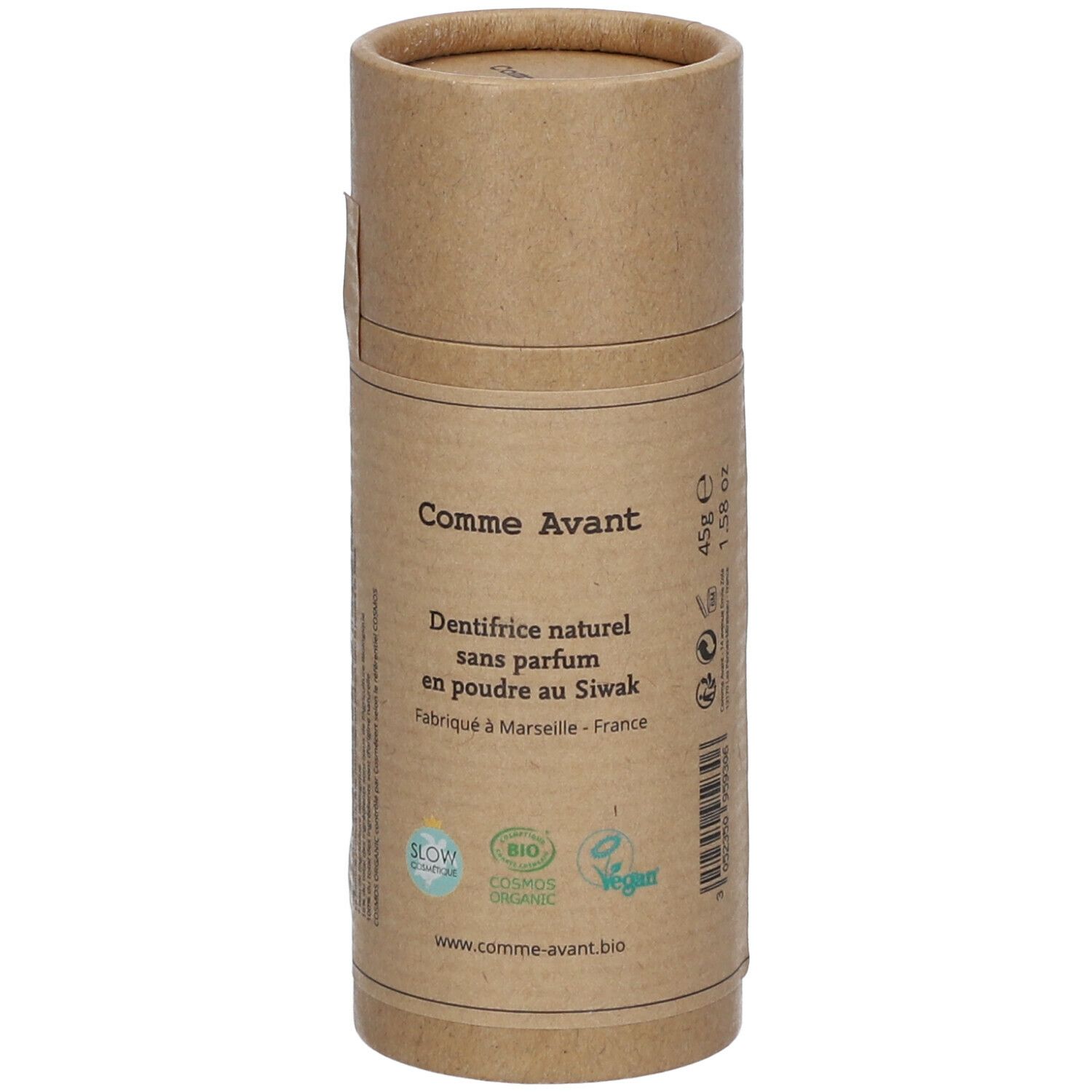 Comme Avant Dentifrice Naturel sans parfum en poudre au Siwak