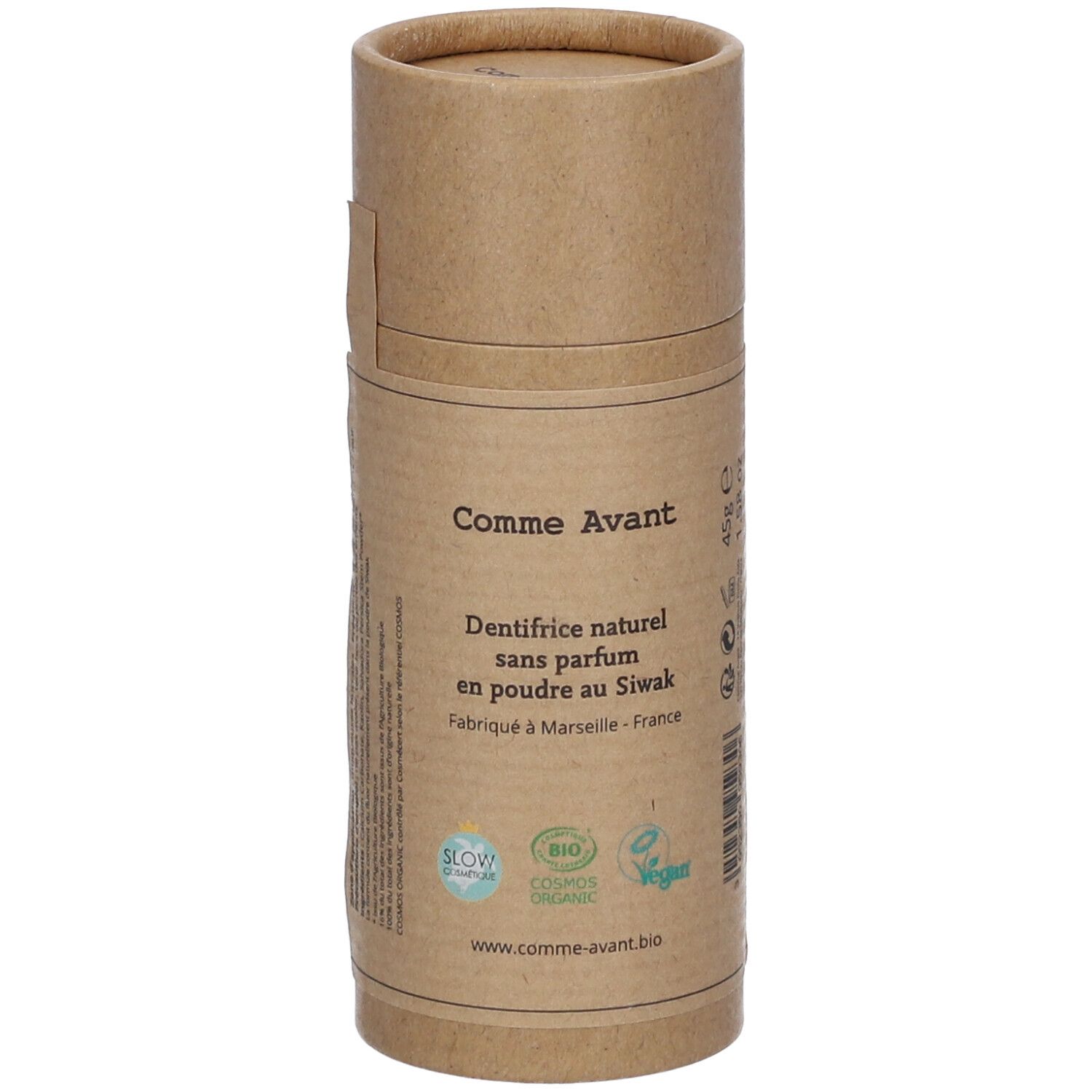 Comme Avant Dentifrice Naturel sans parfum en poudre au Siwak