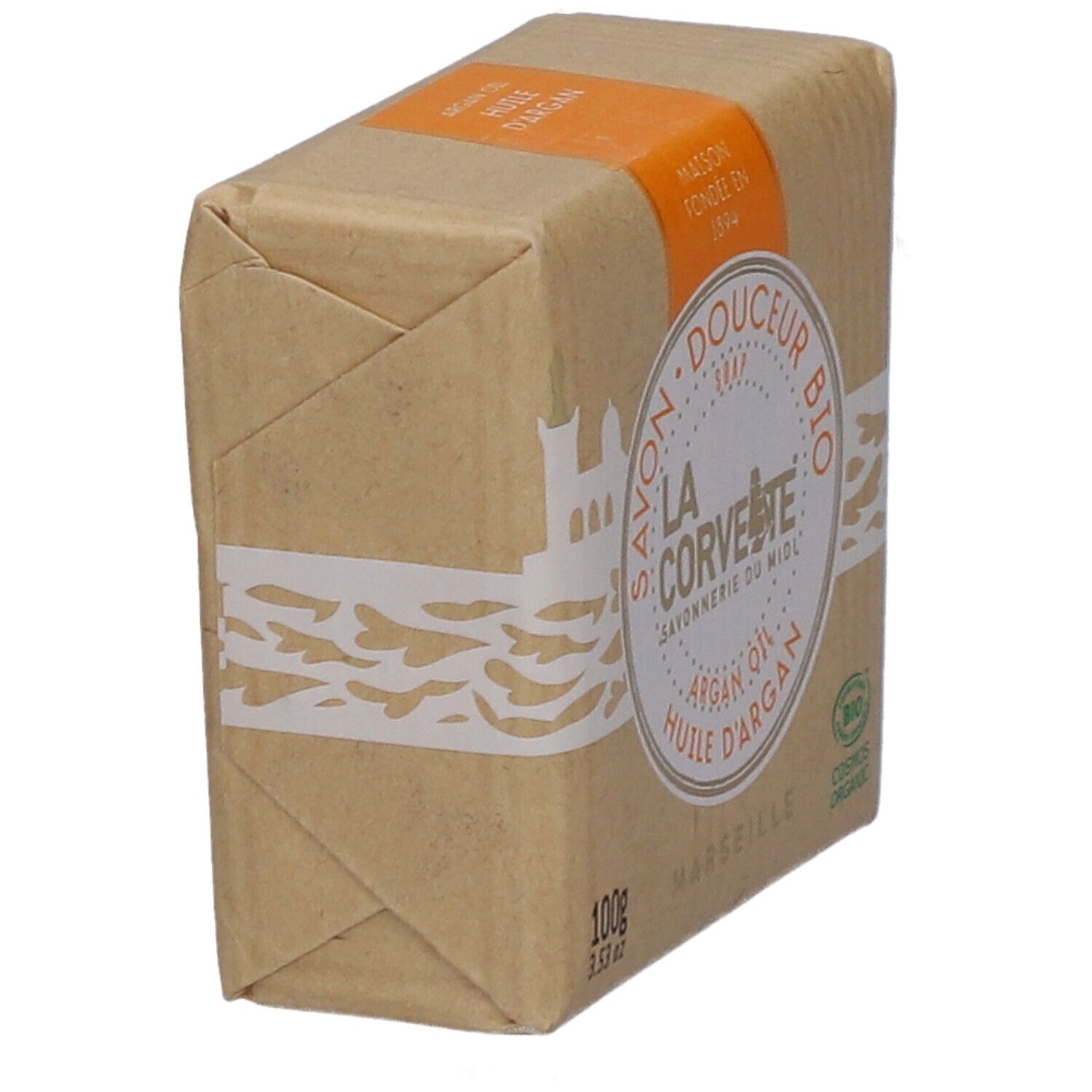 LA CORVETTE Savon douceur bio Huile d'Argan
