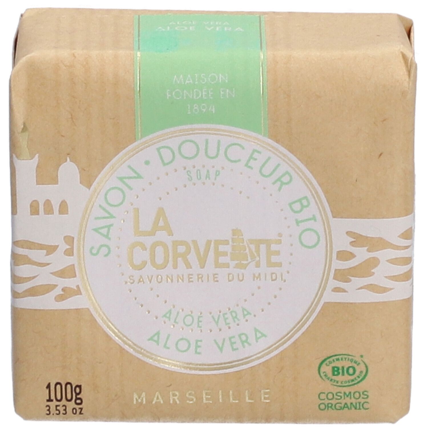 LA CORVETTE Savon douceur bio Aloé Vera
