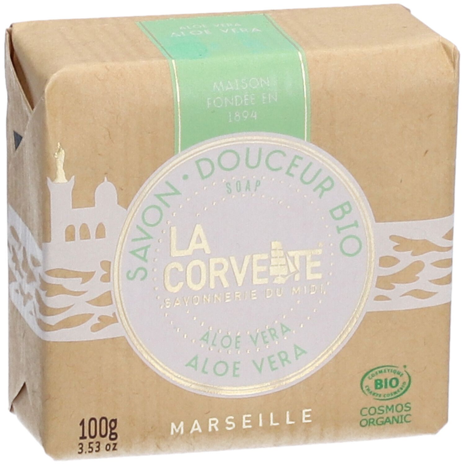LA CORVETTE Savon douceur bio Aloé Vera