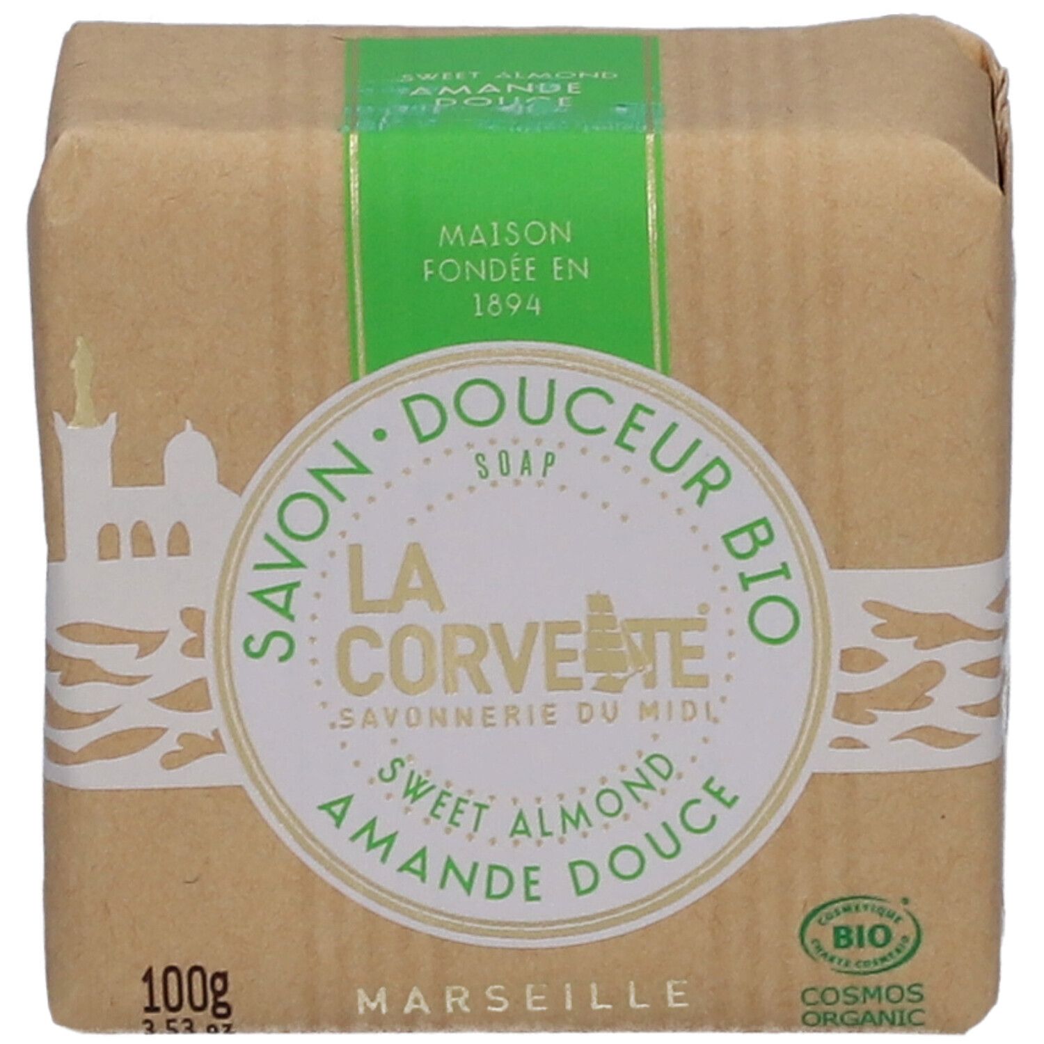 LA CORVETTE Savon douceur bio Amande Douce