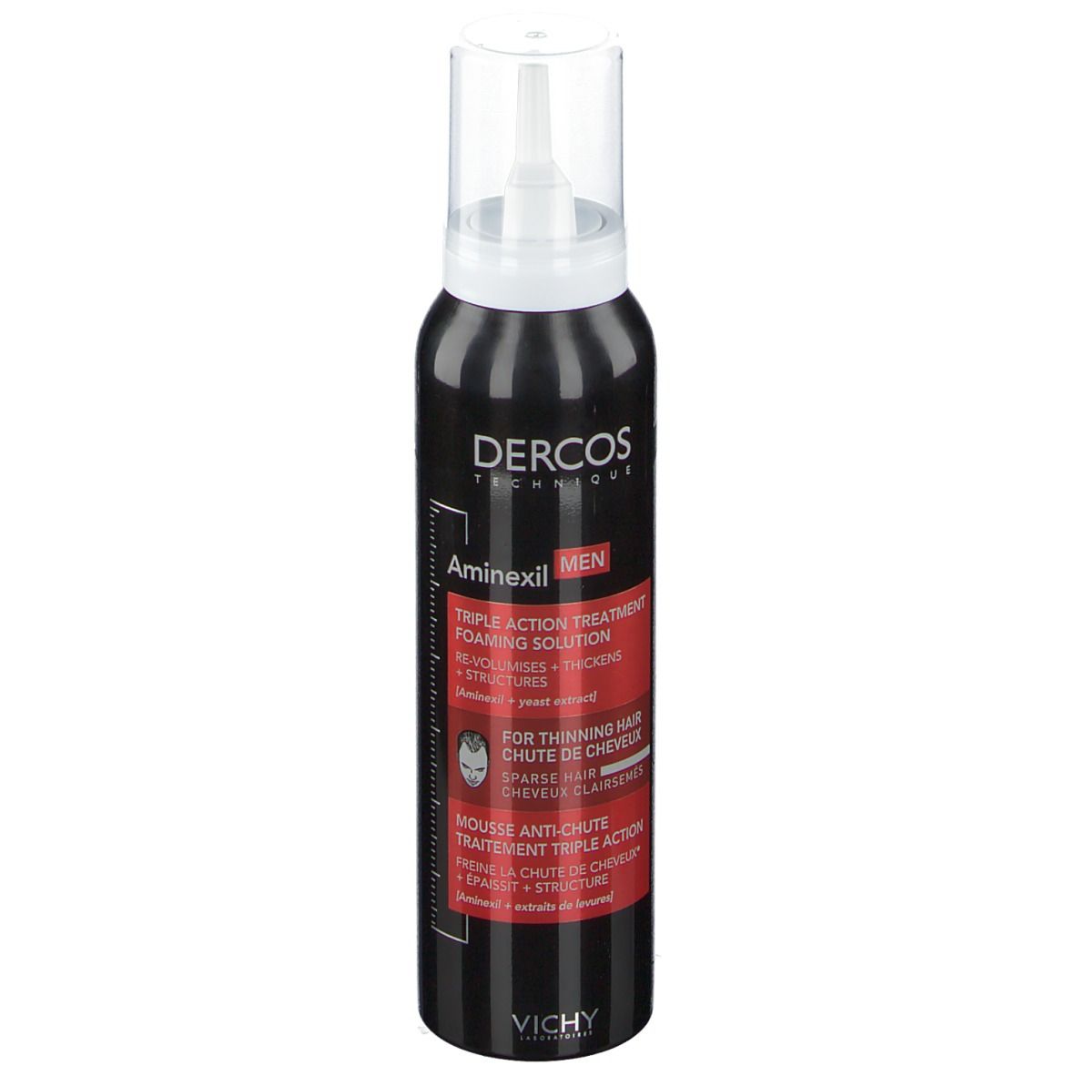 VICHY Dercos Technique Aminexil Men Mousse Antichute Traitement Triple Action