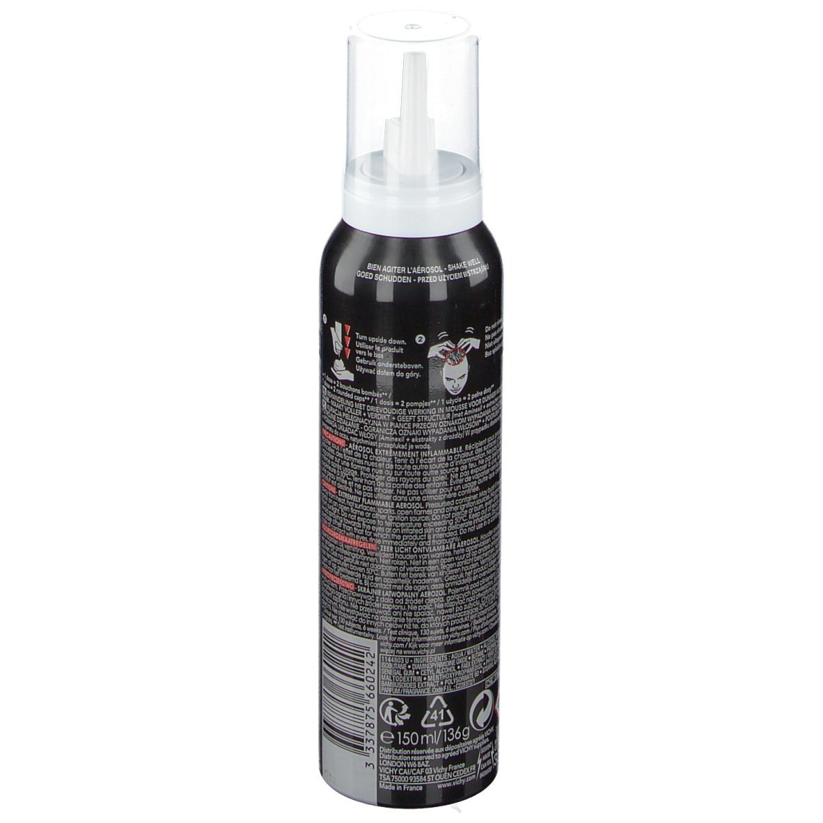 VICHY Dercos Technique Aminexil Men Mousse Antichute Traitement Triple Action
