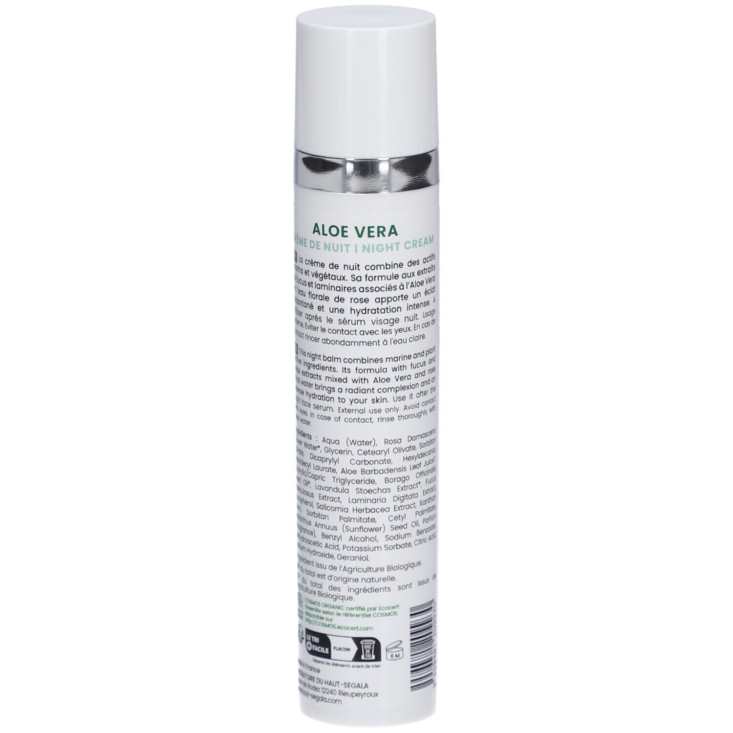 Laboratoire du Haut-Ségala Crème de nuit bio