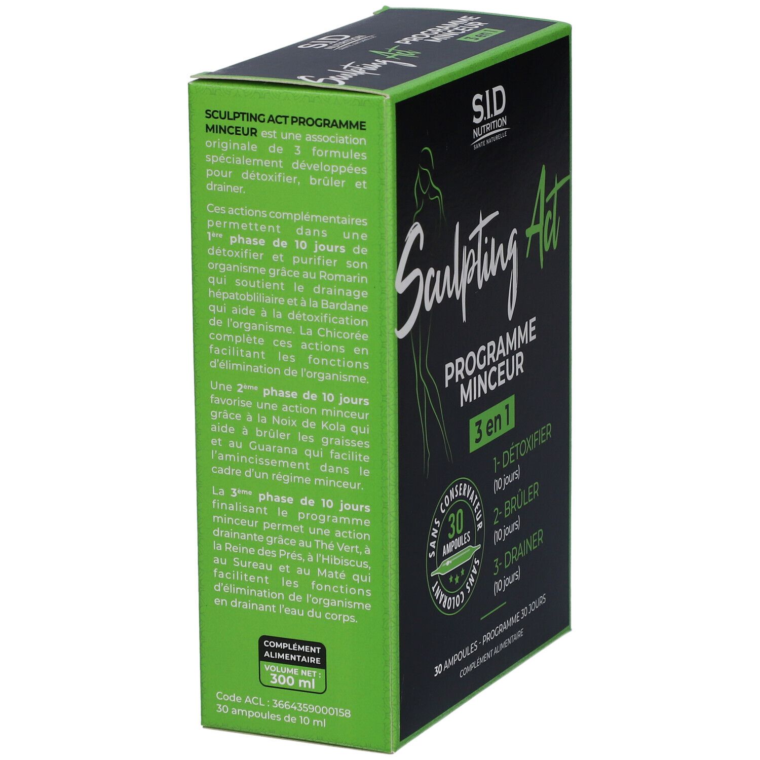 S.I.D Nutrition Sculpting Act Programme Minceur 3 en 1