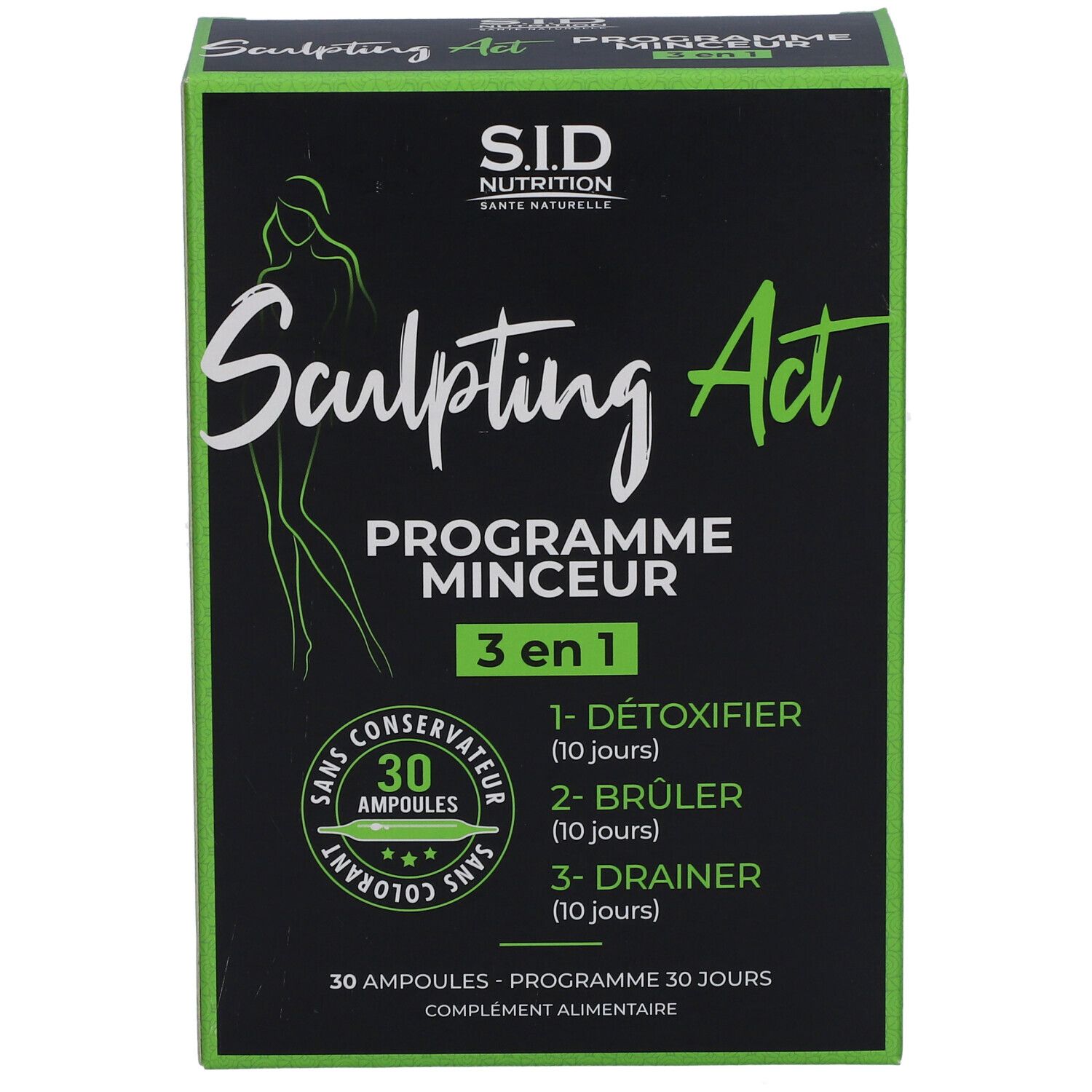 S.I.D Nutrition Sculpting Act Programme Minceur 3 en 1