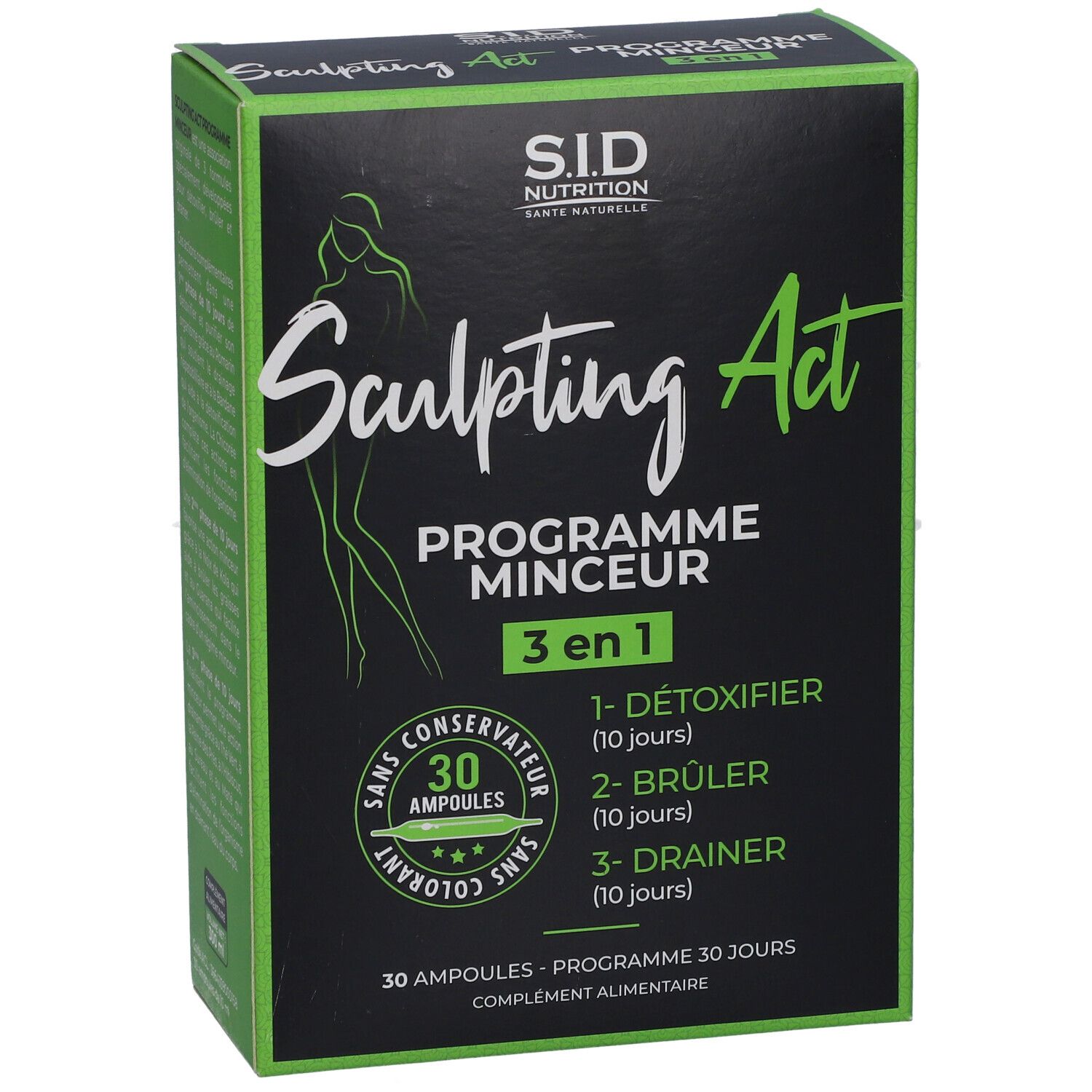 S.I.D Nutrition Sculpting Act Programme Minceur 3 en 1