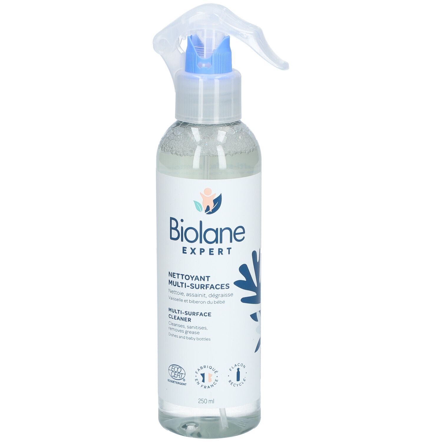 Biolane Expert - Nettoyant Multi-Surfaces Bébé Bio - Nettoie & Assainit - 250ml