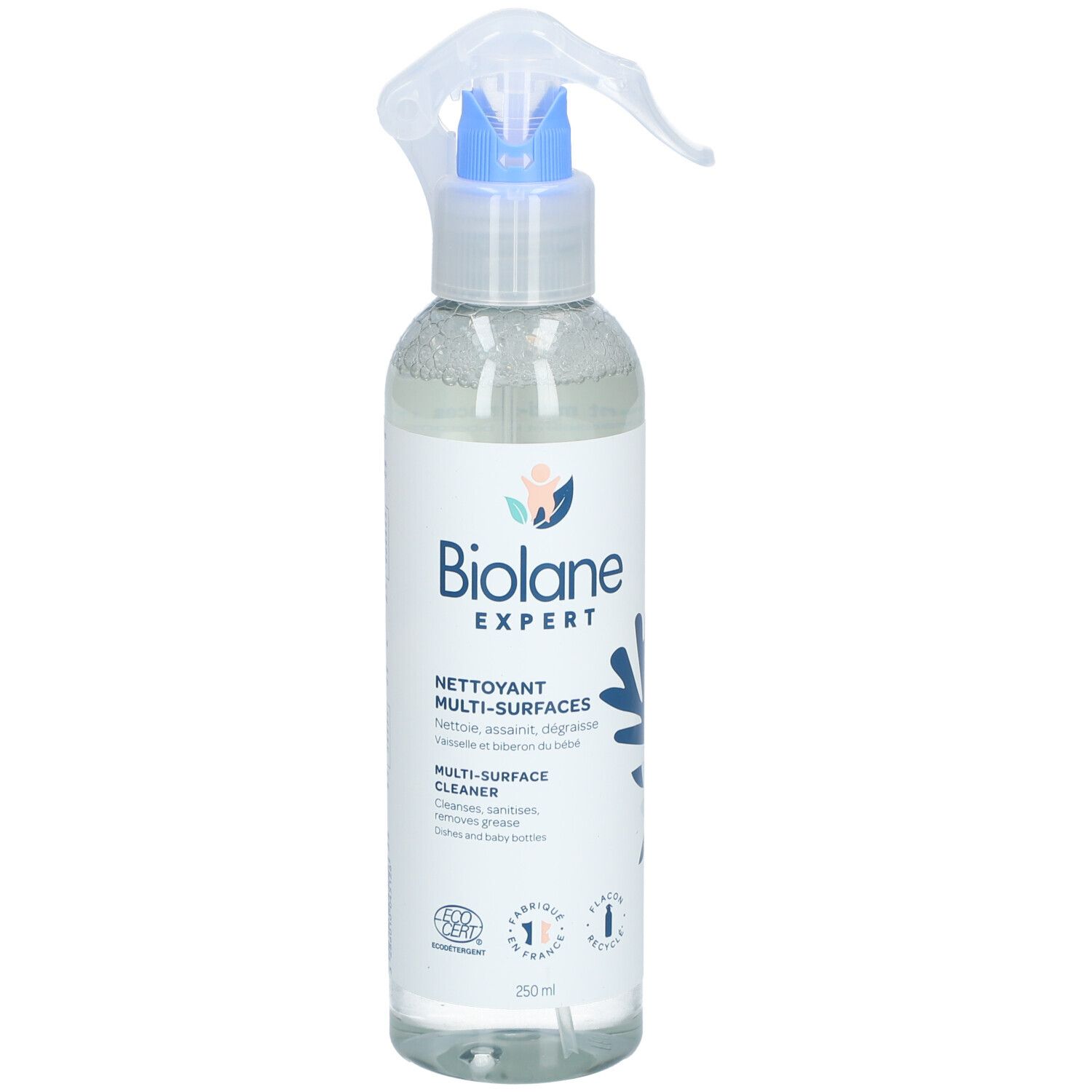 Biolane Expert - Nettoyant Multi-Surfaces Bébé Bio - Nettoie & Assainit - 250ml