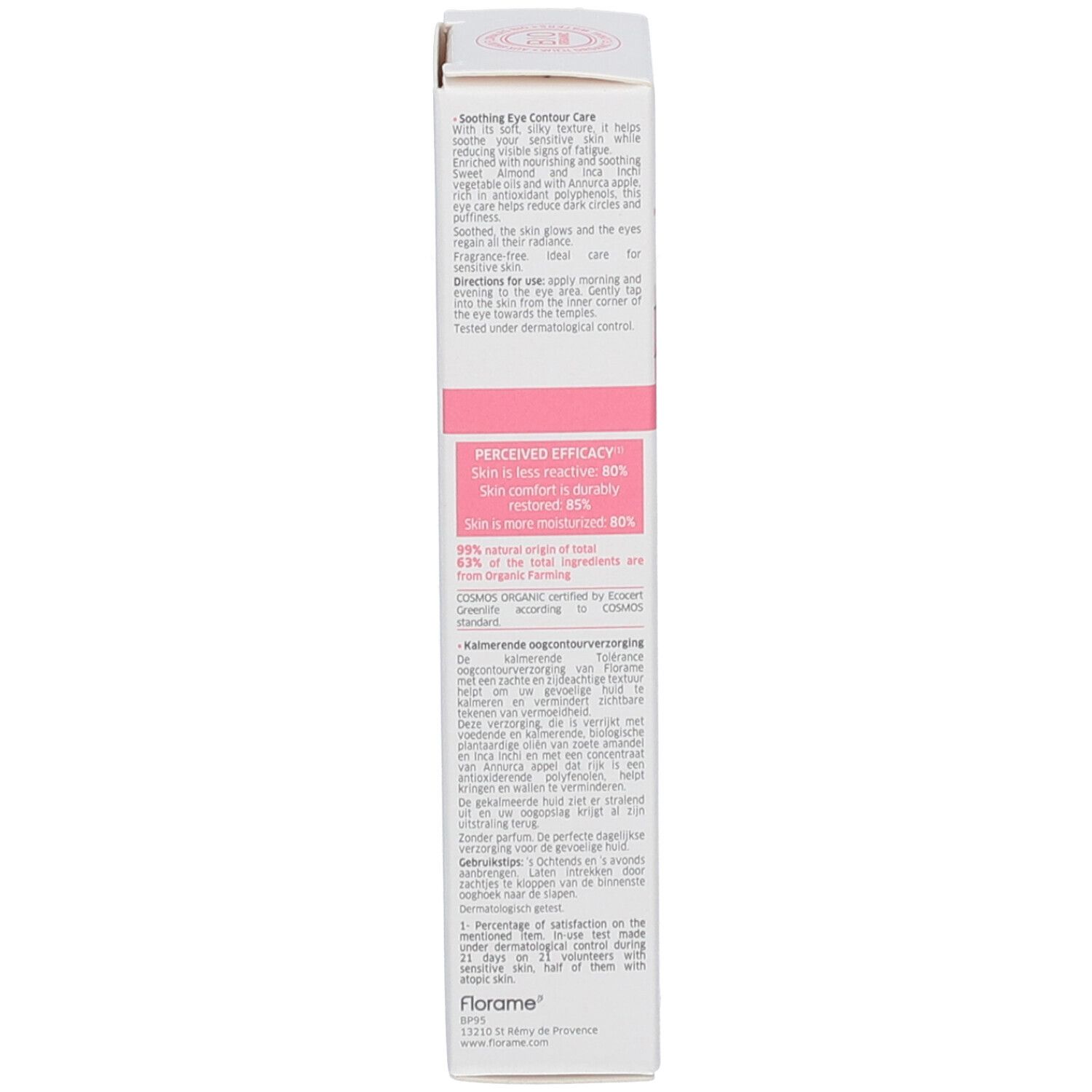 Florame TOLERANCE Soin Contour des Yeux Apaisant