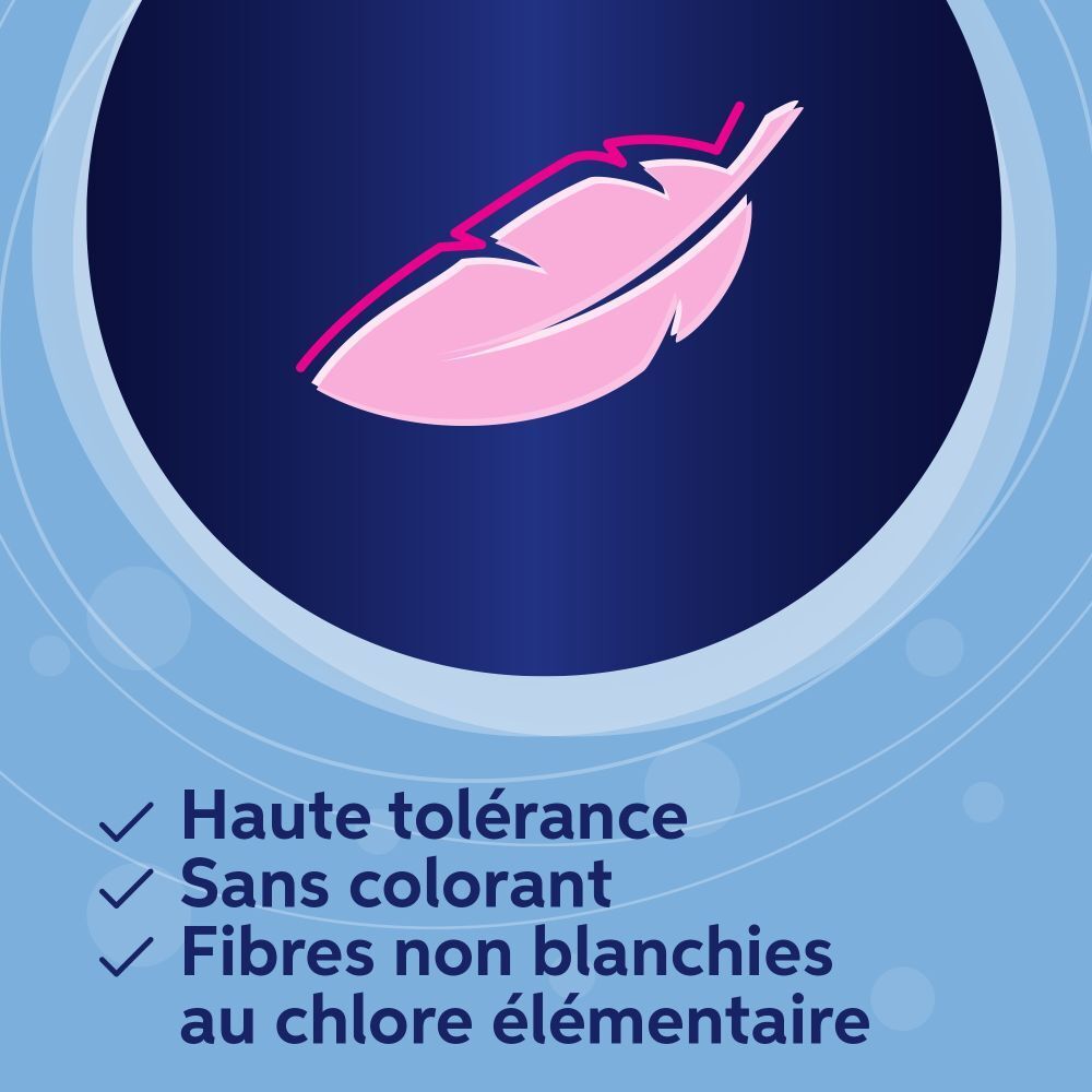 Vania Confort: symbole plume, haute tolérance, sans colorant.