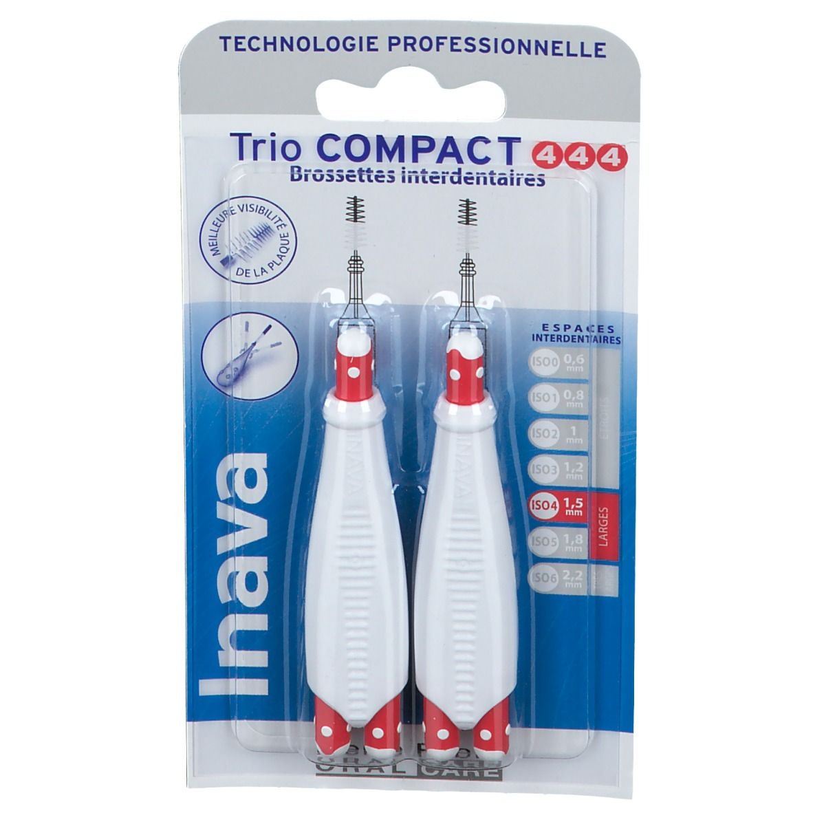 Inava Trio COMPACT 4 4 4 Brossettes interdentaires XL 1,5 mm