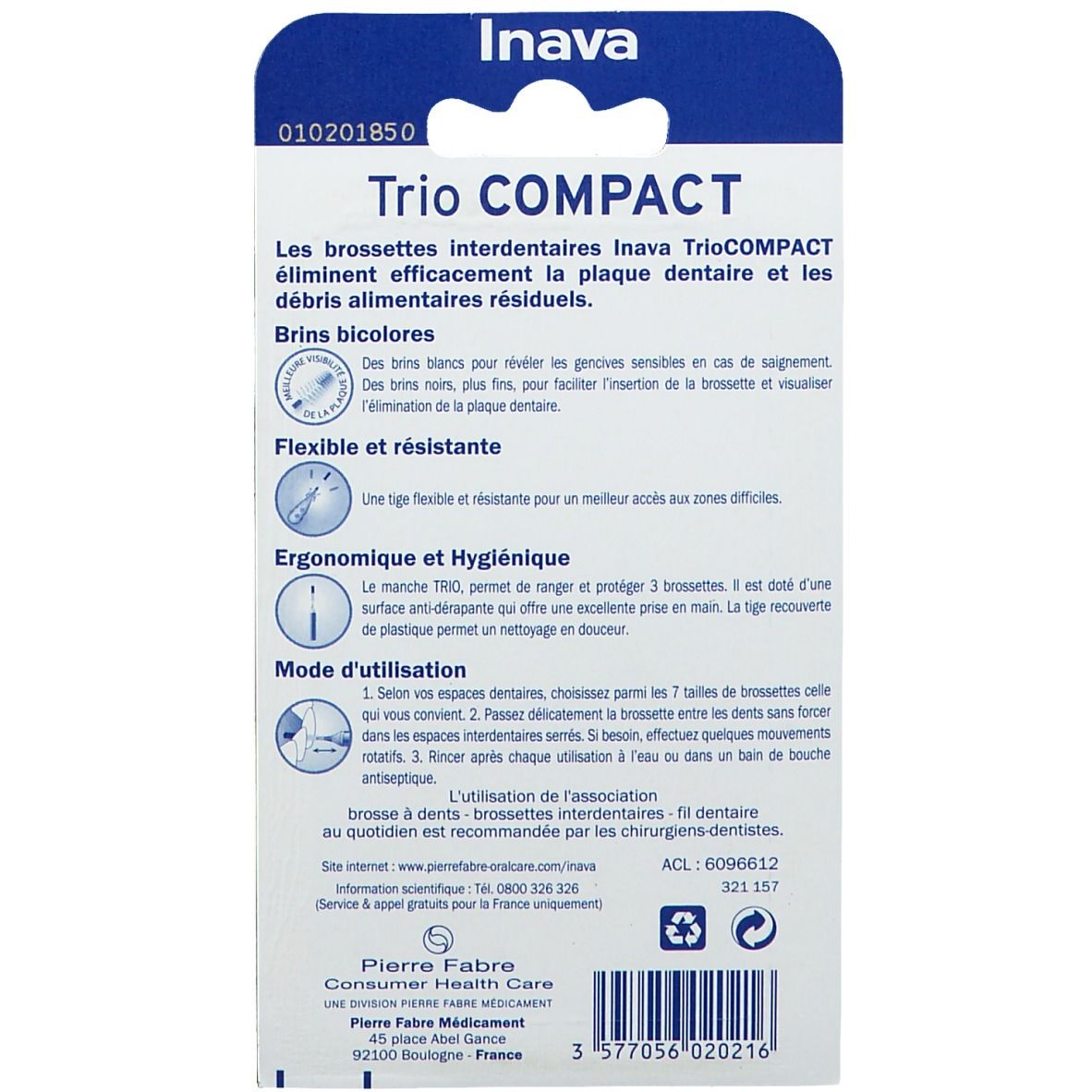 Inava Trio Compact 1 4 5 Brossettes interdentaires