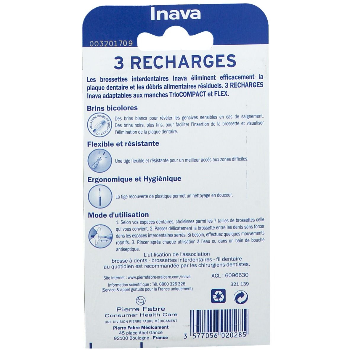 Inava Trio COMPACT Brossettes interdentaires XL 1,8 mm recharge