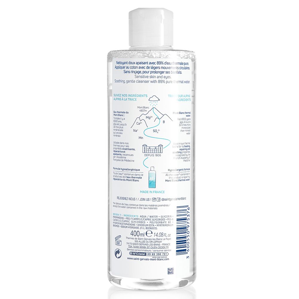 Saint-Gervais MONT BLANC - Eau micellaire thermale 400 ml