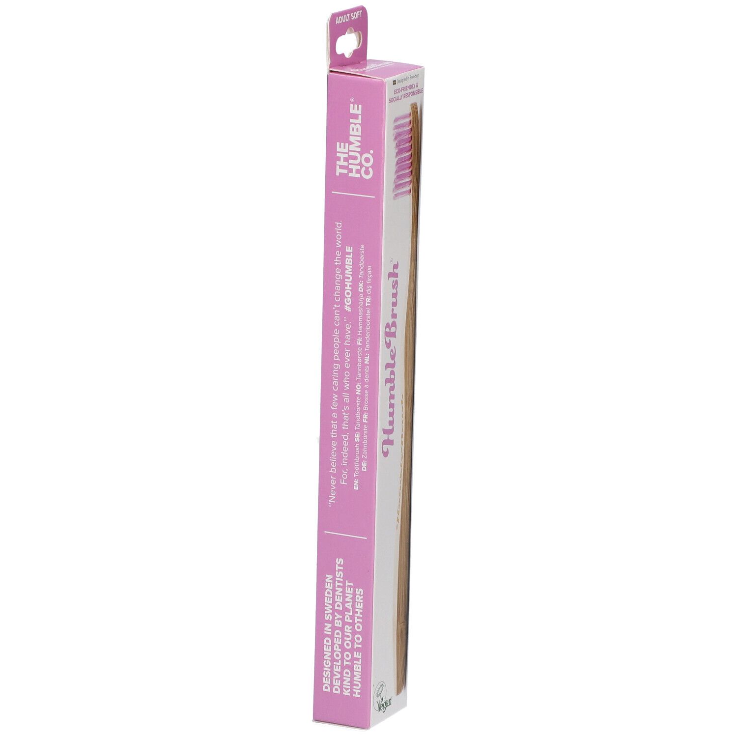 The Humble Co. Humble Brush® Brosse à dents en Bambou Adulte Soft Rose