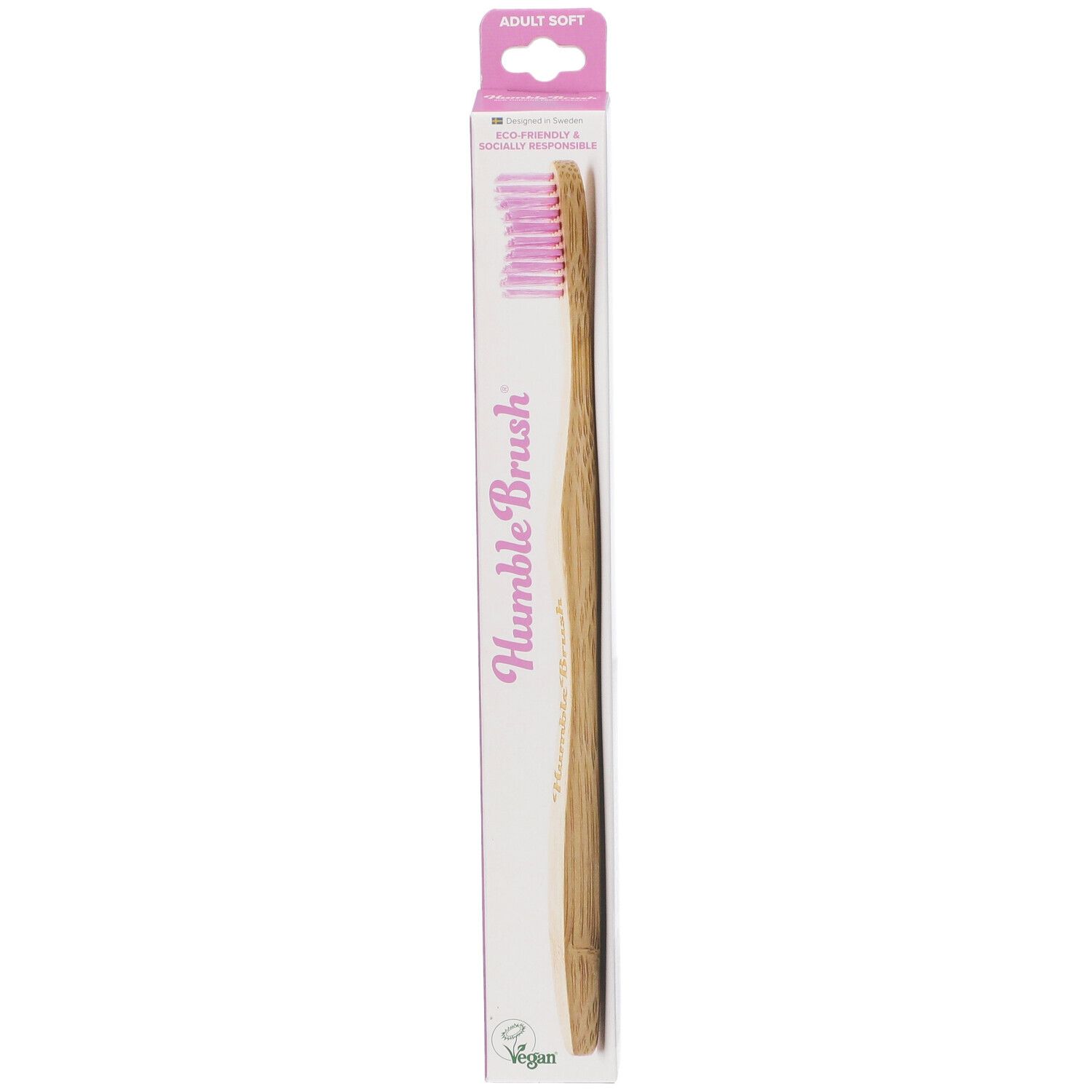 The Humble Co. Humble Brush® Brosse à dents en Bambou Adulte Soft Rose