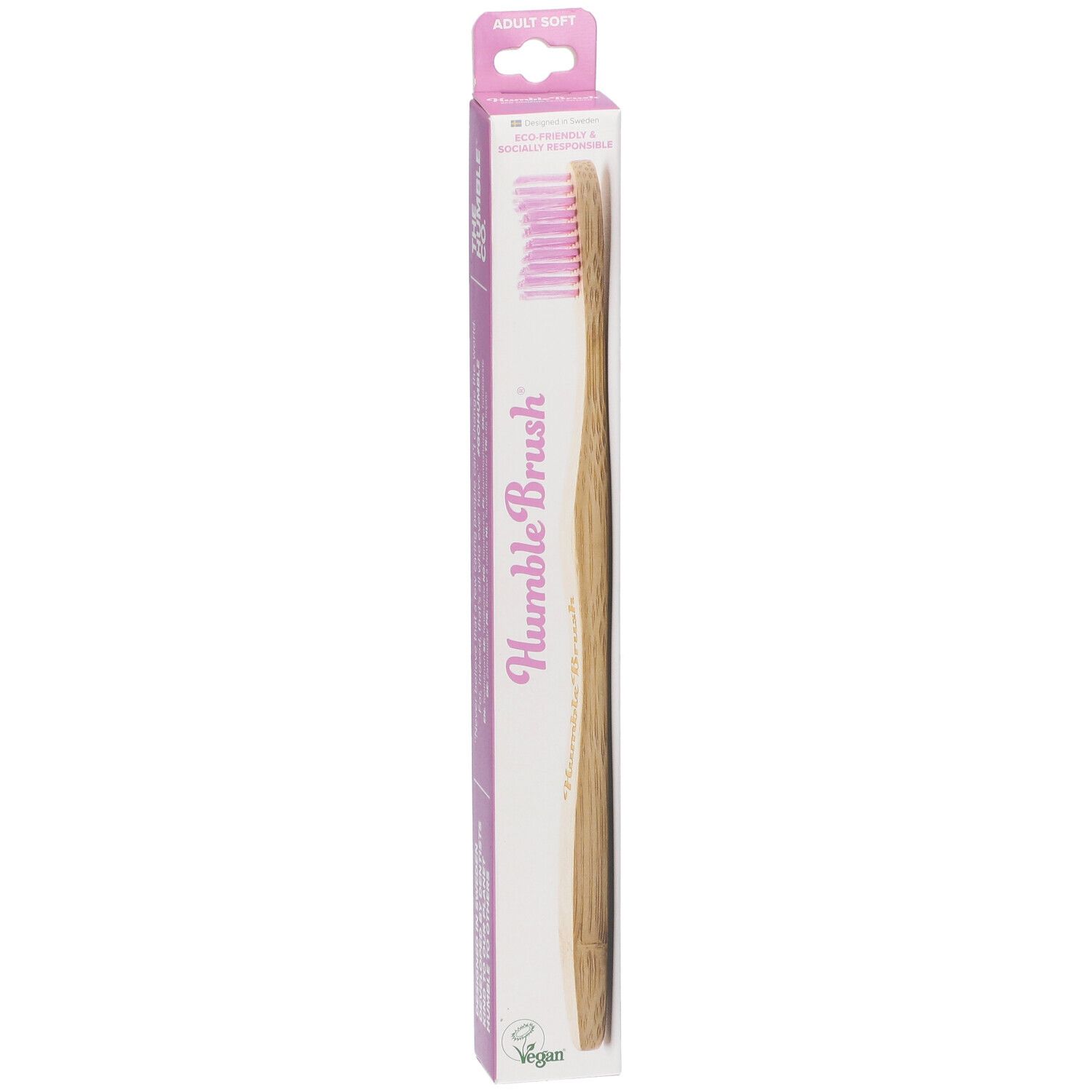 The Humble Co. Humble Brush® Brosse à dents en Bambou Adulte Soft Rose