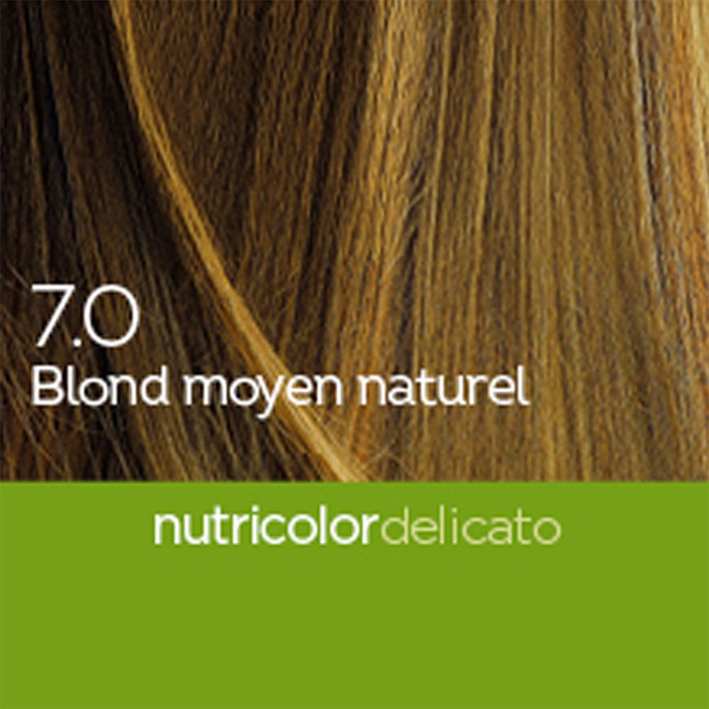 BIOKAP Nutricolor Delicato Teinture pour Cheveux 7.0 Blond Moyen Naturel