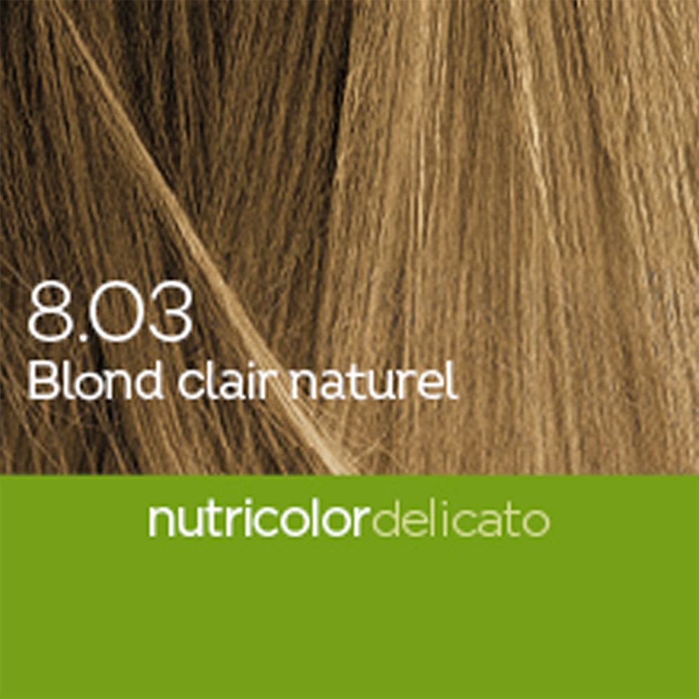BIOKAP Nutricolor Delicato Teinture pour Cheveux 8.03 Blond Clair Naturel