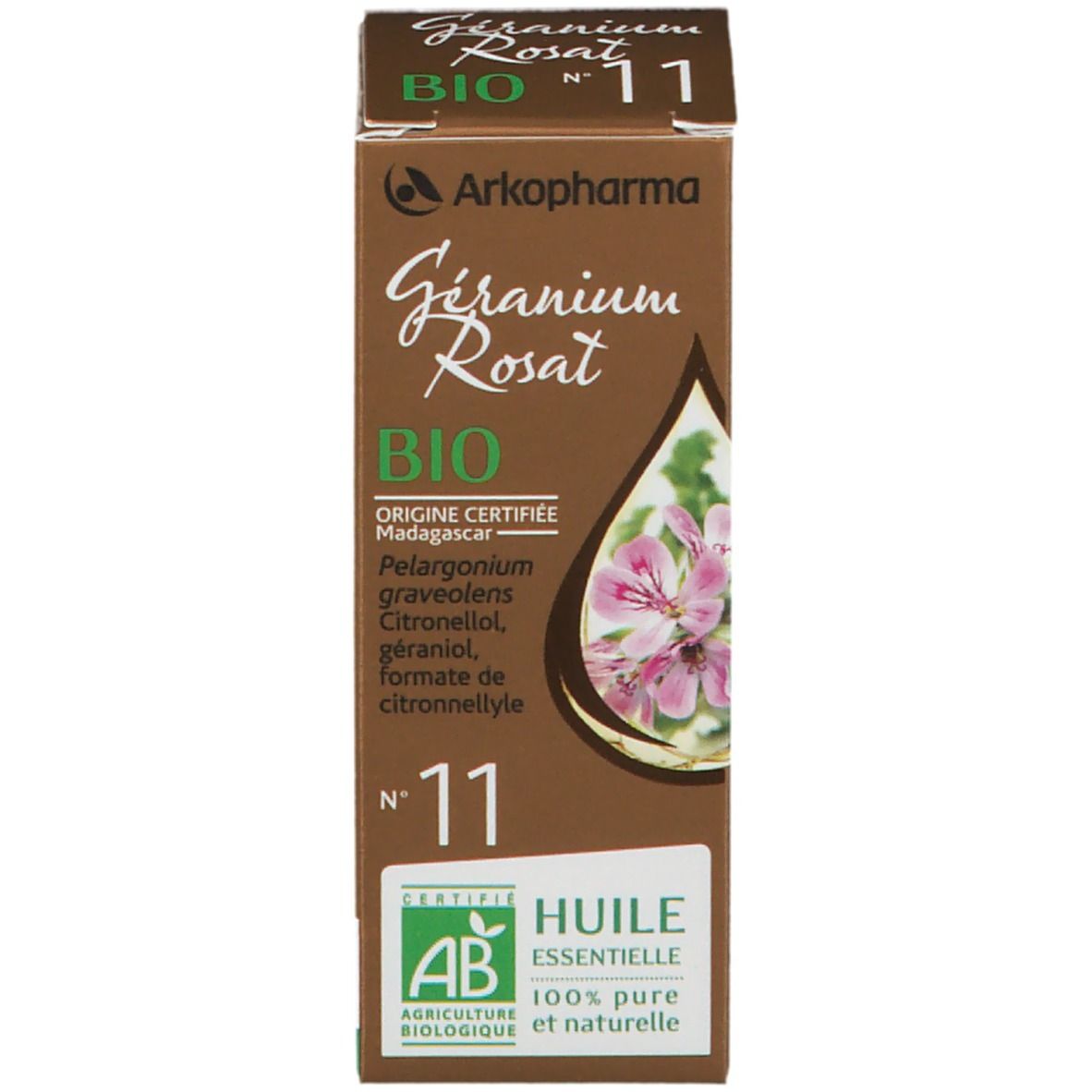 Huile Essentielle Géranium Rosat Bio n°11 Arkopharma - flacon de 5 ml