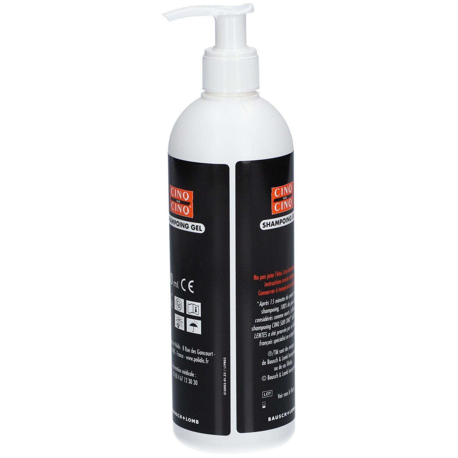 CINQ SUR CINQ Shampoing Gel Anti-Poux & Lentes  FORMAT ECO