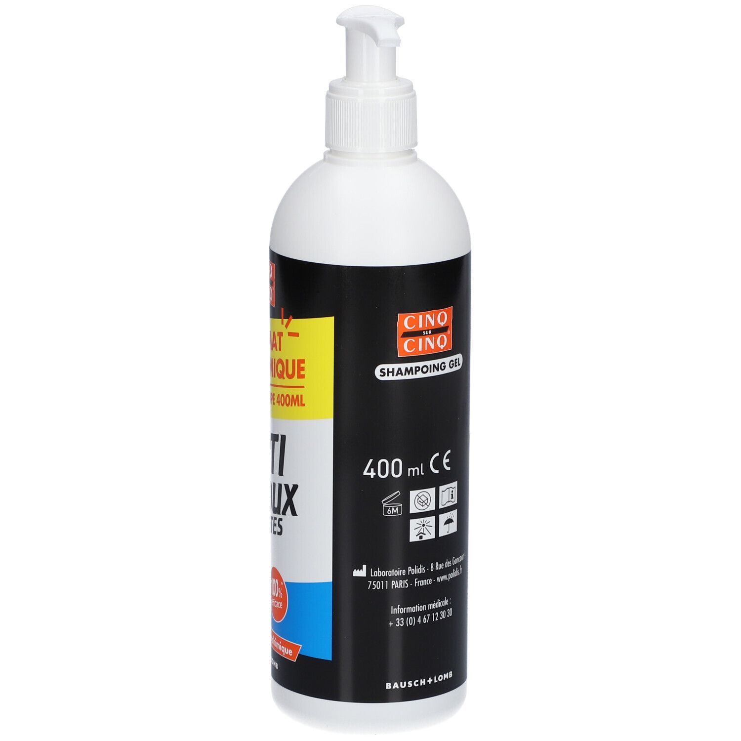 CINQ SUR CINQ Shampoing Gel Anti-Poux & Lentes  FORMAT ECO