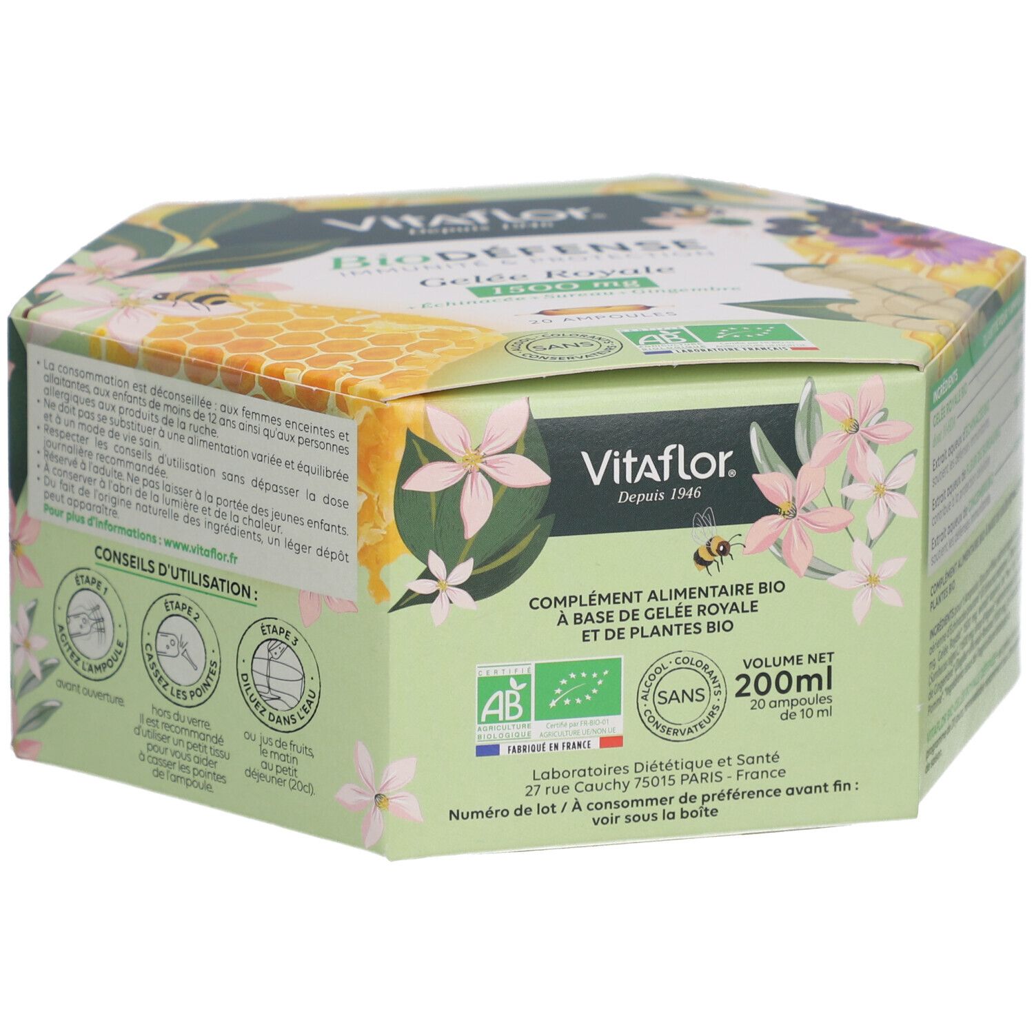 Vitaflor BioDéfense Gelée Royale Bio 1500 mg