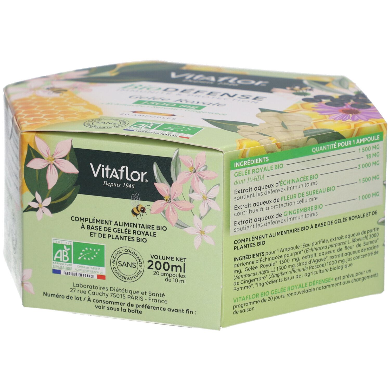 Vitaflor BioDéfense Gelée Royale Bio 1500 mg