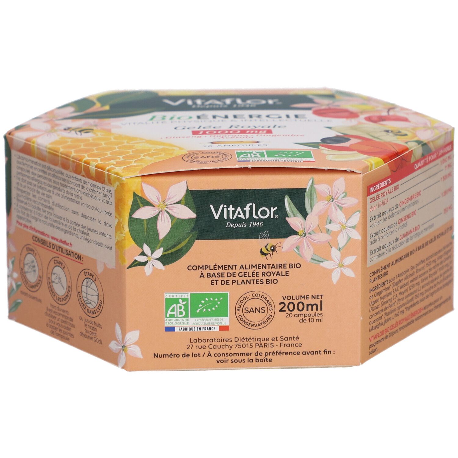 Vitaflor® APICULTE Gelée Royale Bio 1000 mg Energie+