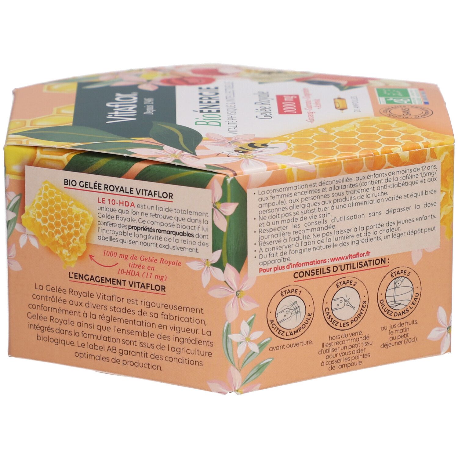 Vitaflor® APICULTE Gelée Royale Bio 1000 mg Energie+