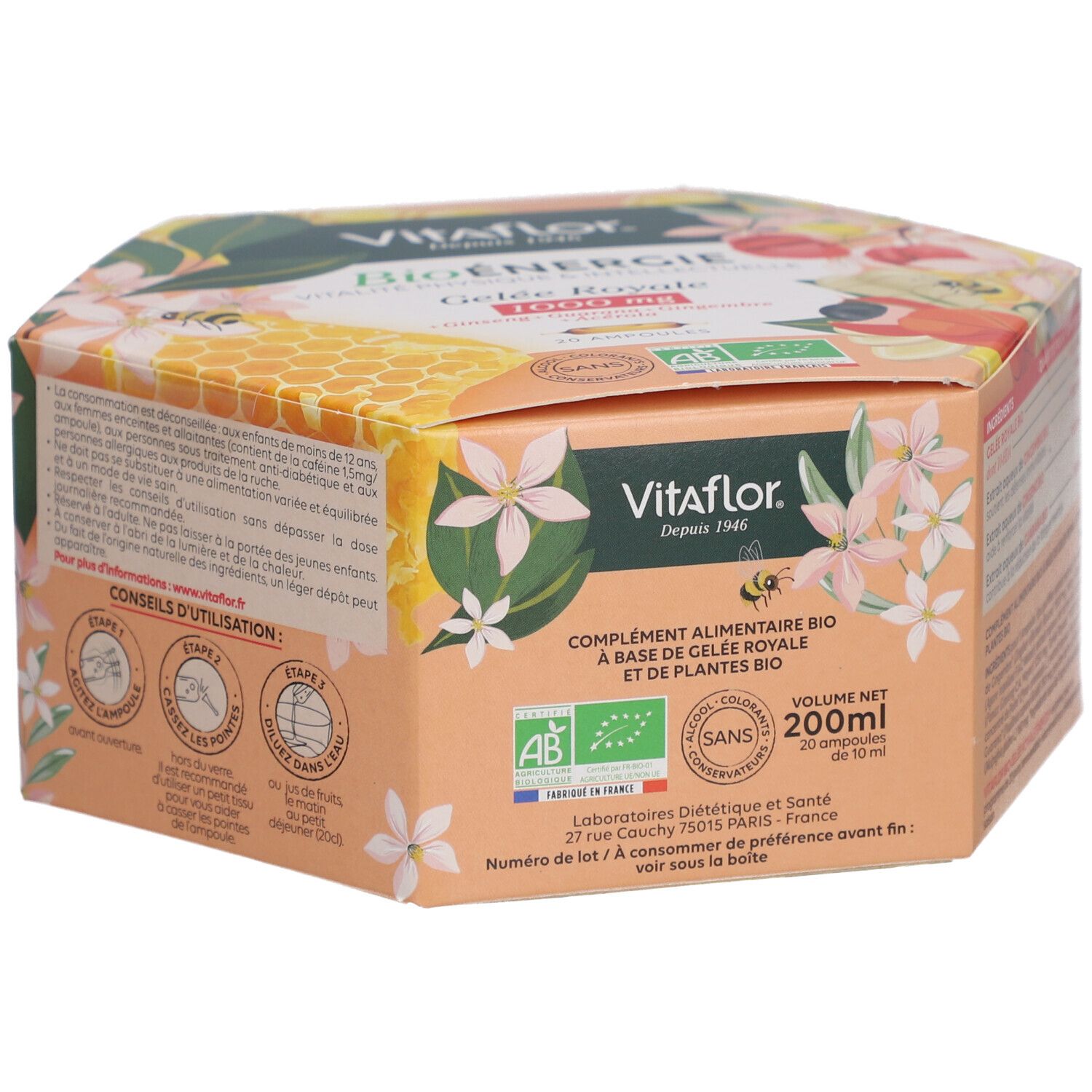 Vitaflor® APICULTE Gelée Royale Bio 1000 mg Energie+