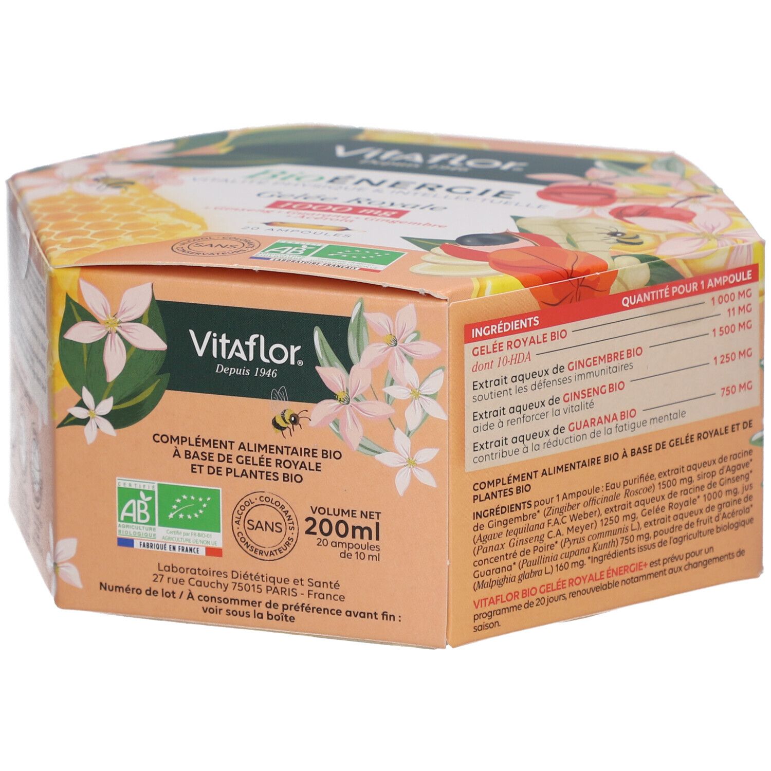 Vitaflor® APICULTE Gelée Royale Bio 1000 mg Energie+