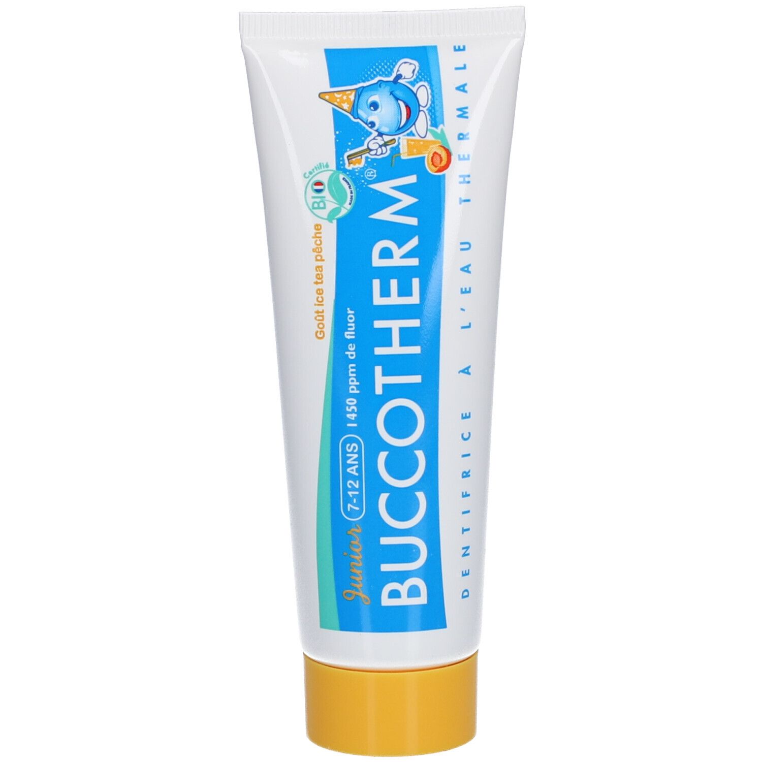 Buccotherm Dentifrice à l'Eau Thermale Ice Tea Pêche Junior 7-12 Ans