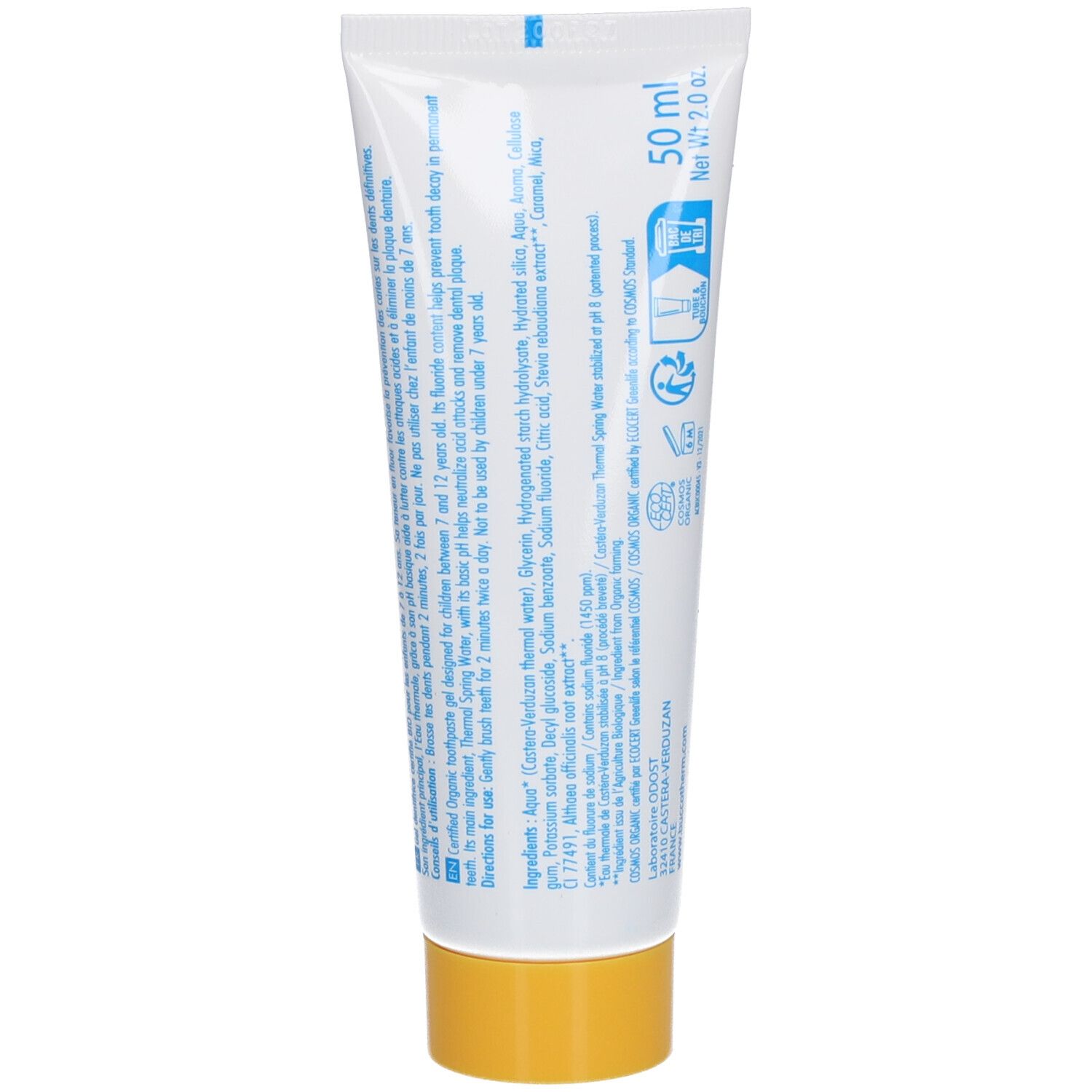 Buccotherm Dentifrice à l'Eau Thermale Ice Tea Pêche Junior 7-12 Ans